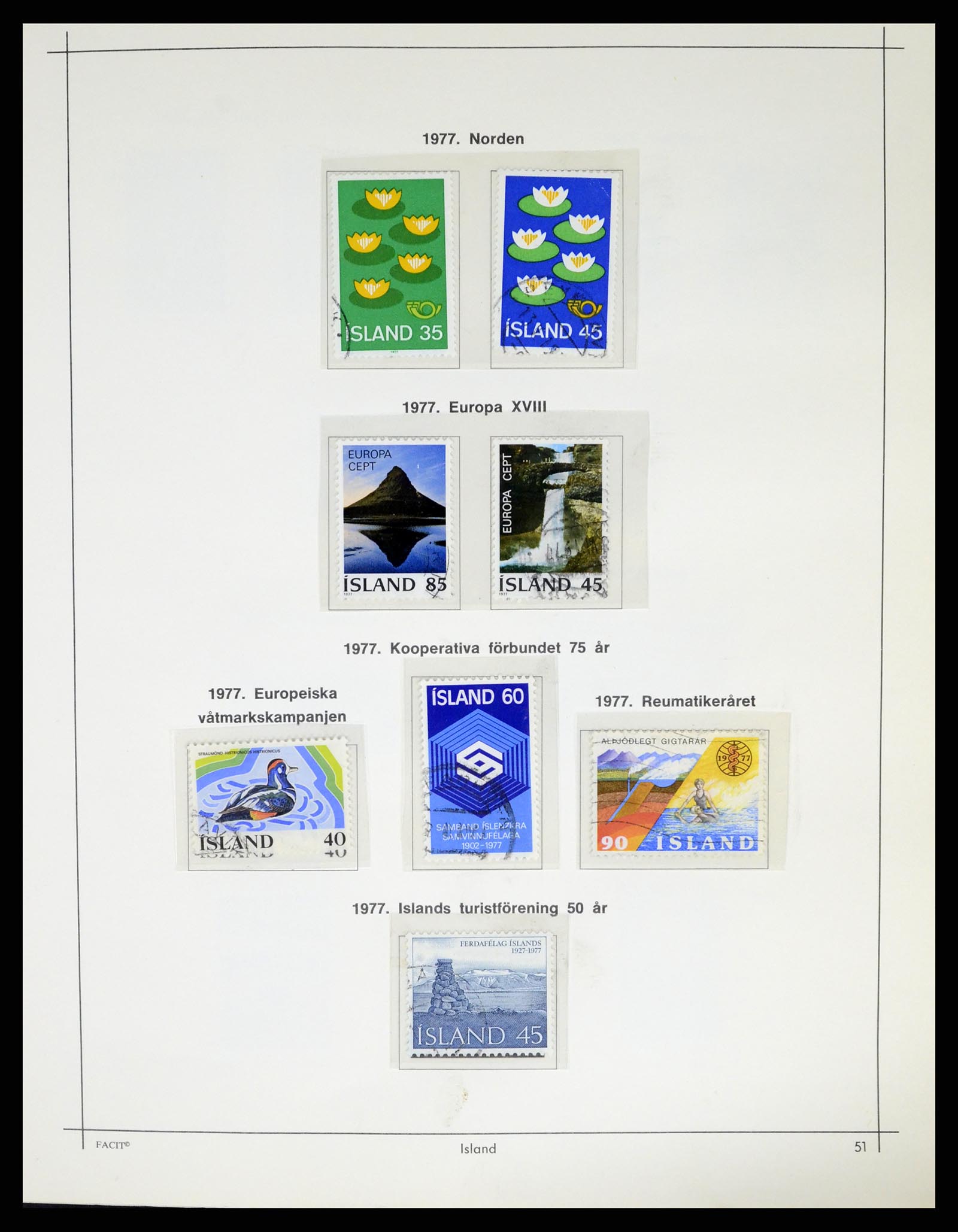 37402 054 - Postzegelverzameling 37402 IJsland 1876-2013.