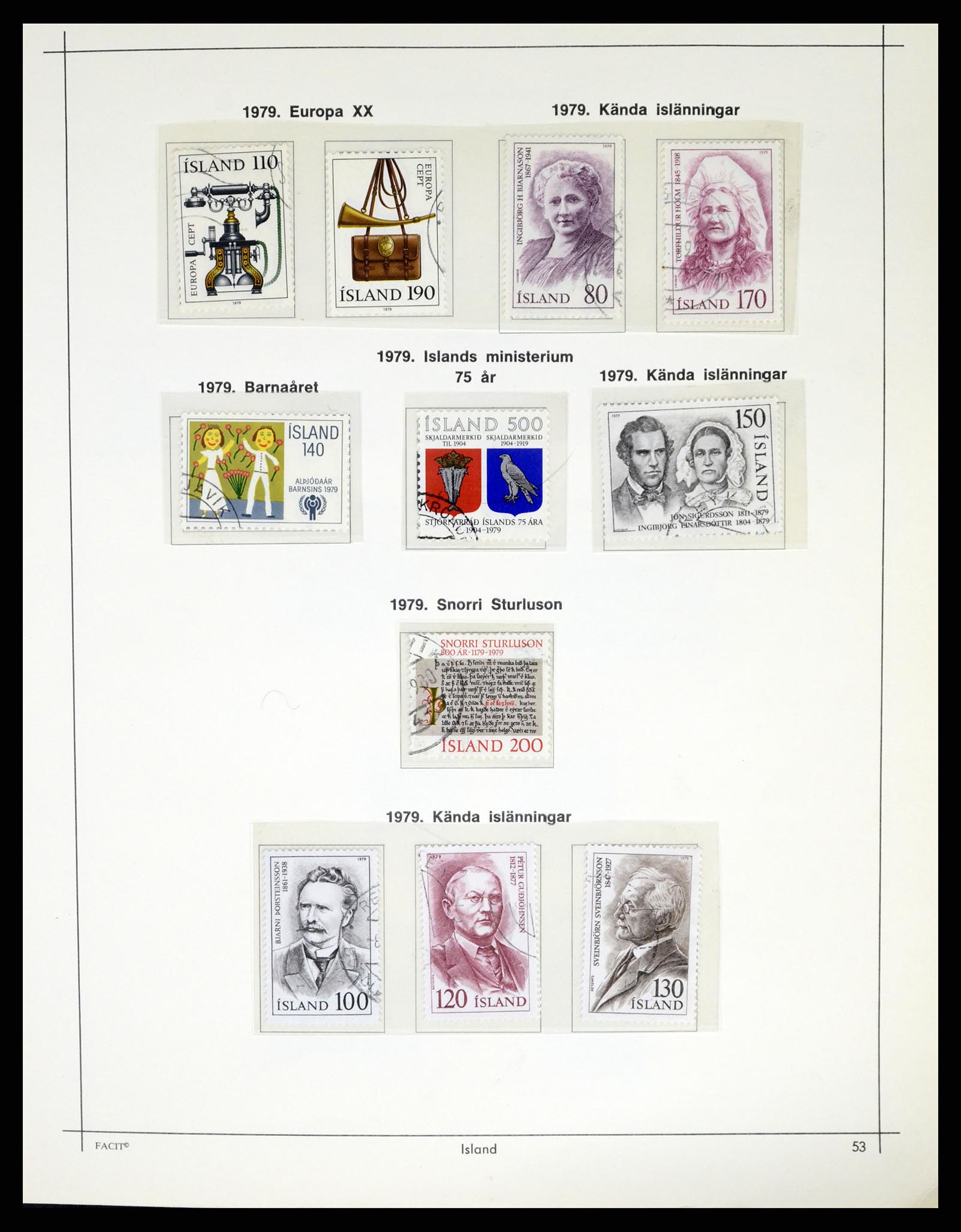 37402 056 - Postzegelverzameling 37402 IJsland 1876-2013.