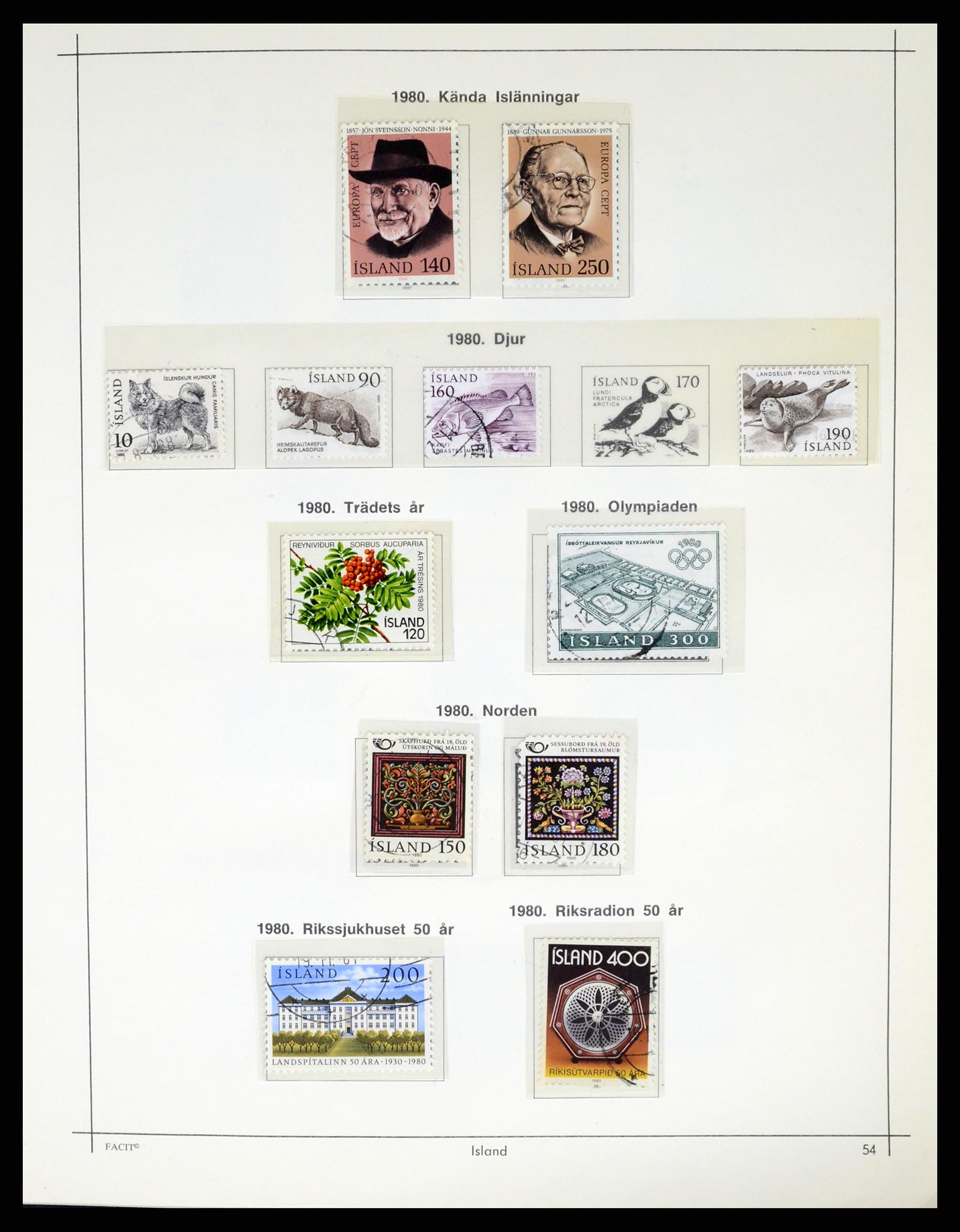37402 057 - Postzegelverzameling 37402 IJsland 1876-2013.