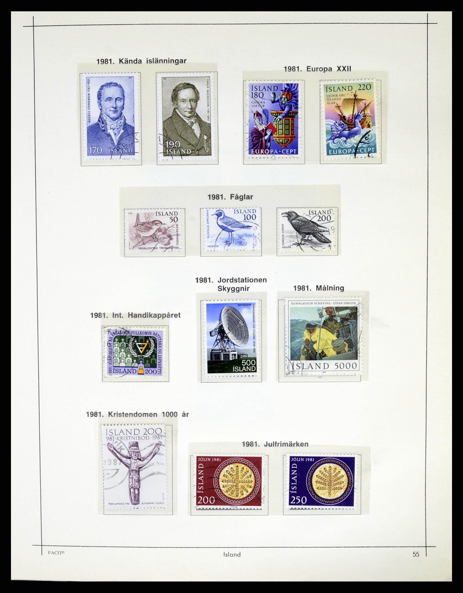 37402 058 - Postzegelverzameling 37402 IJsland 1876-2013.
