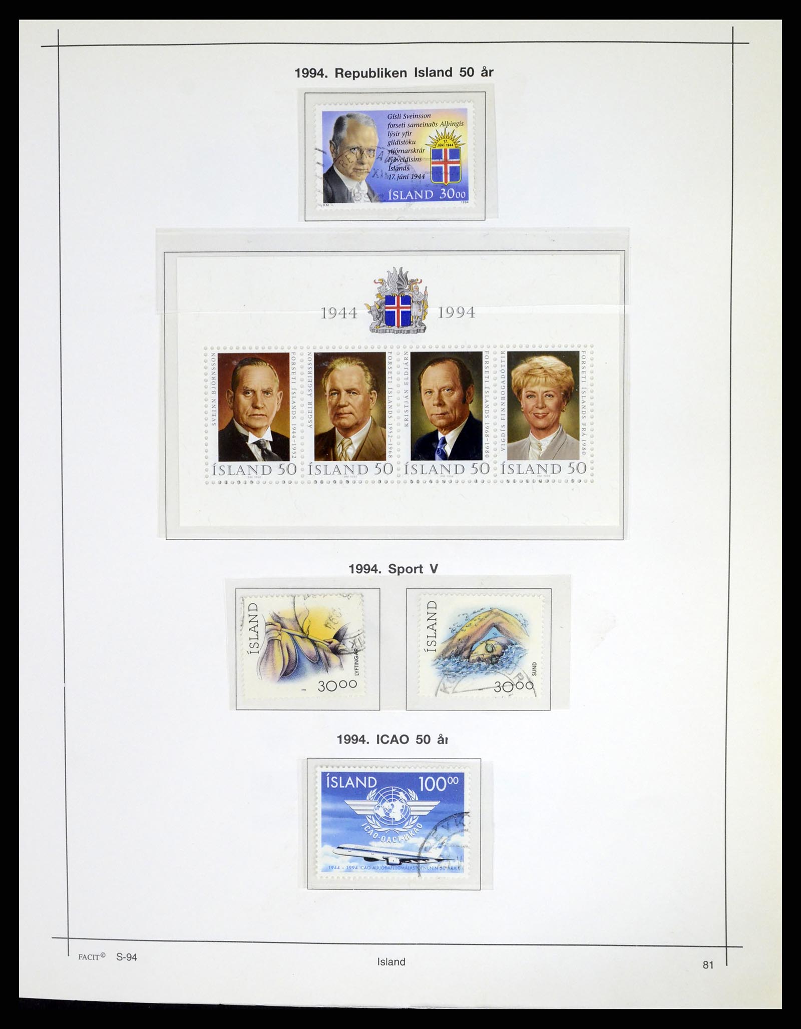 37402 084 - Postzegelverzameling 37402 IJsland 1876-2013.