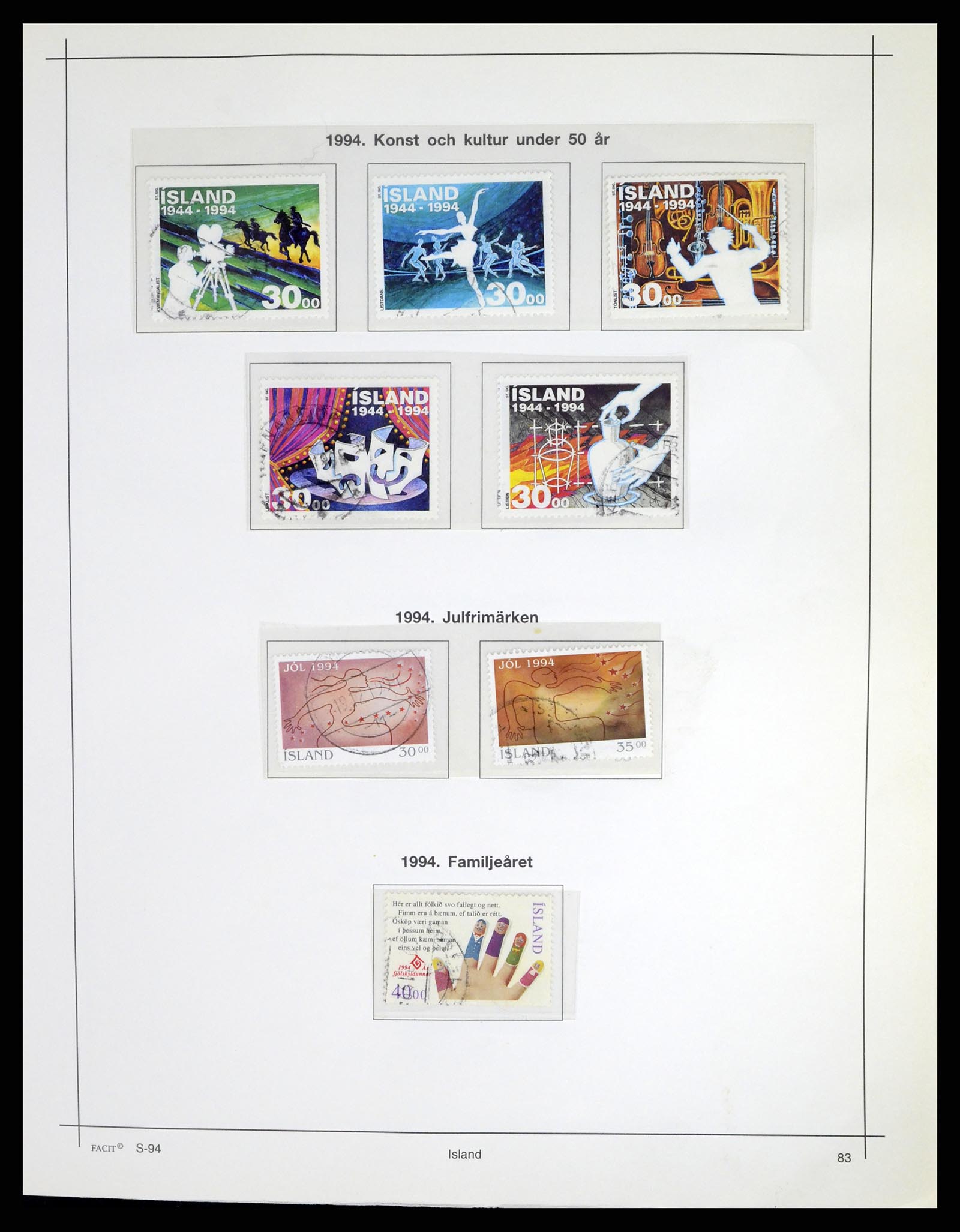 37402 086 - Postzegelverzameling 37402 IJsland 1876-2013.