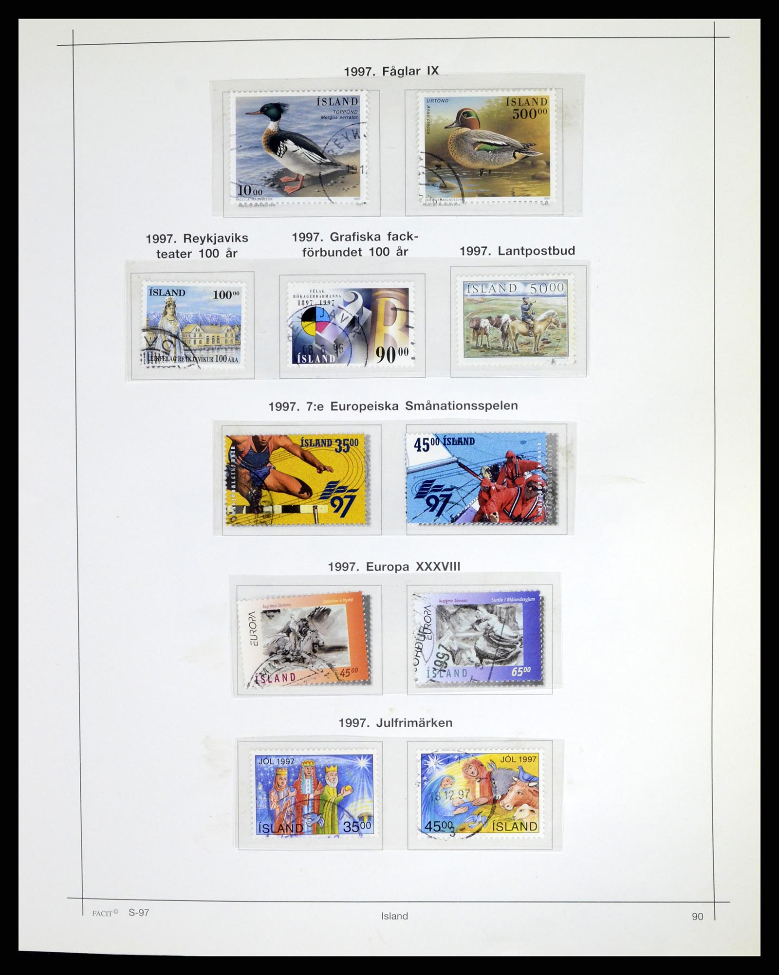 37402 094 - Postzegelverzameling 37402 IJsland 1876-2013.