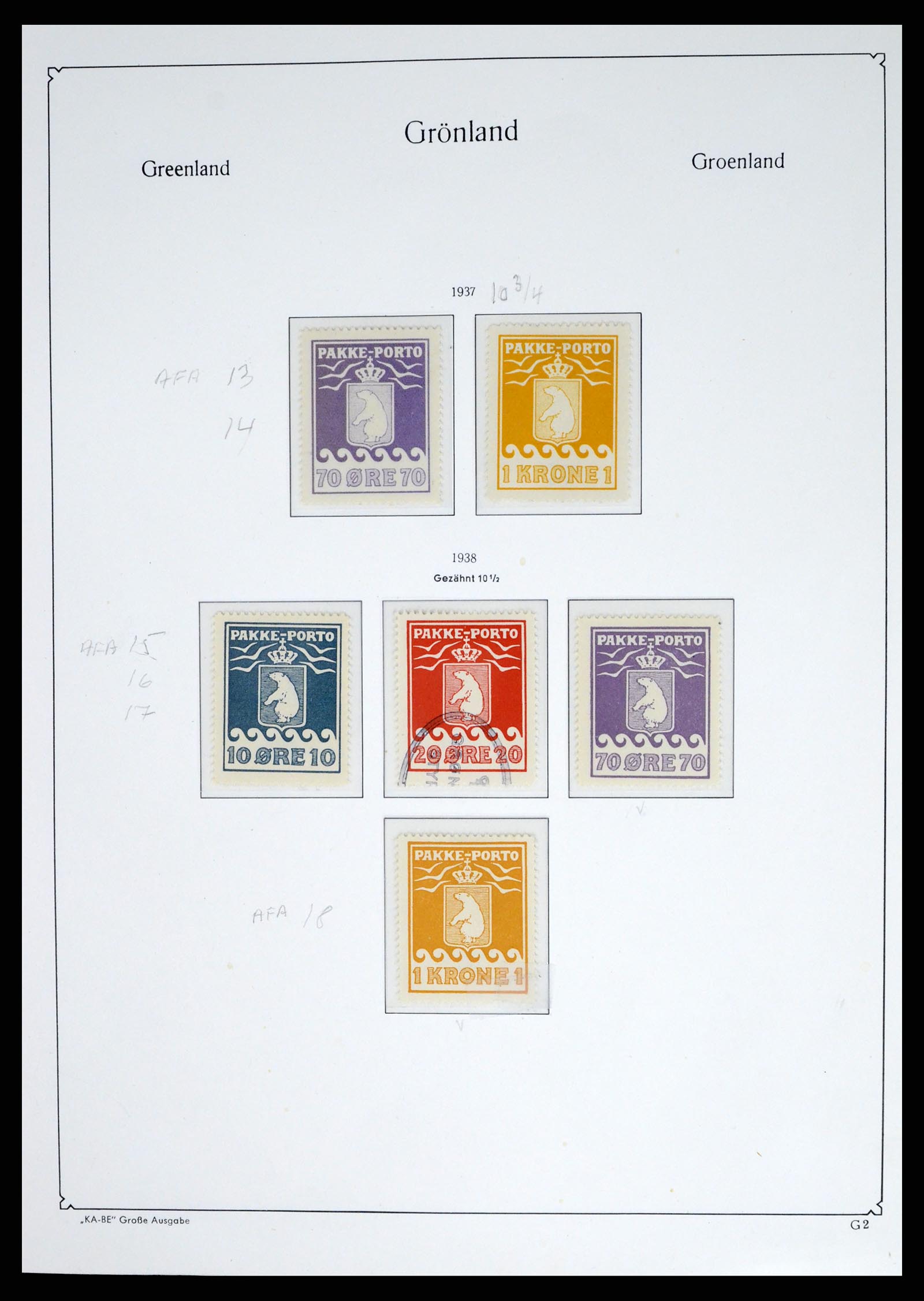 37405 002 - Postzegelverzameling 37405 Groenland 1905-2014.