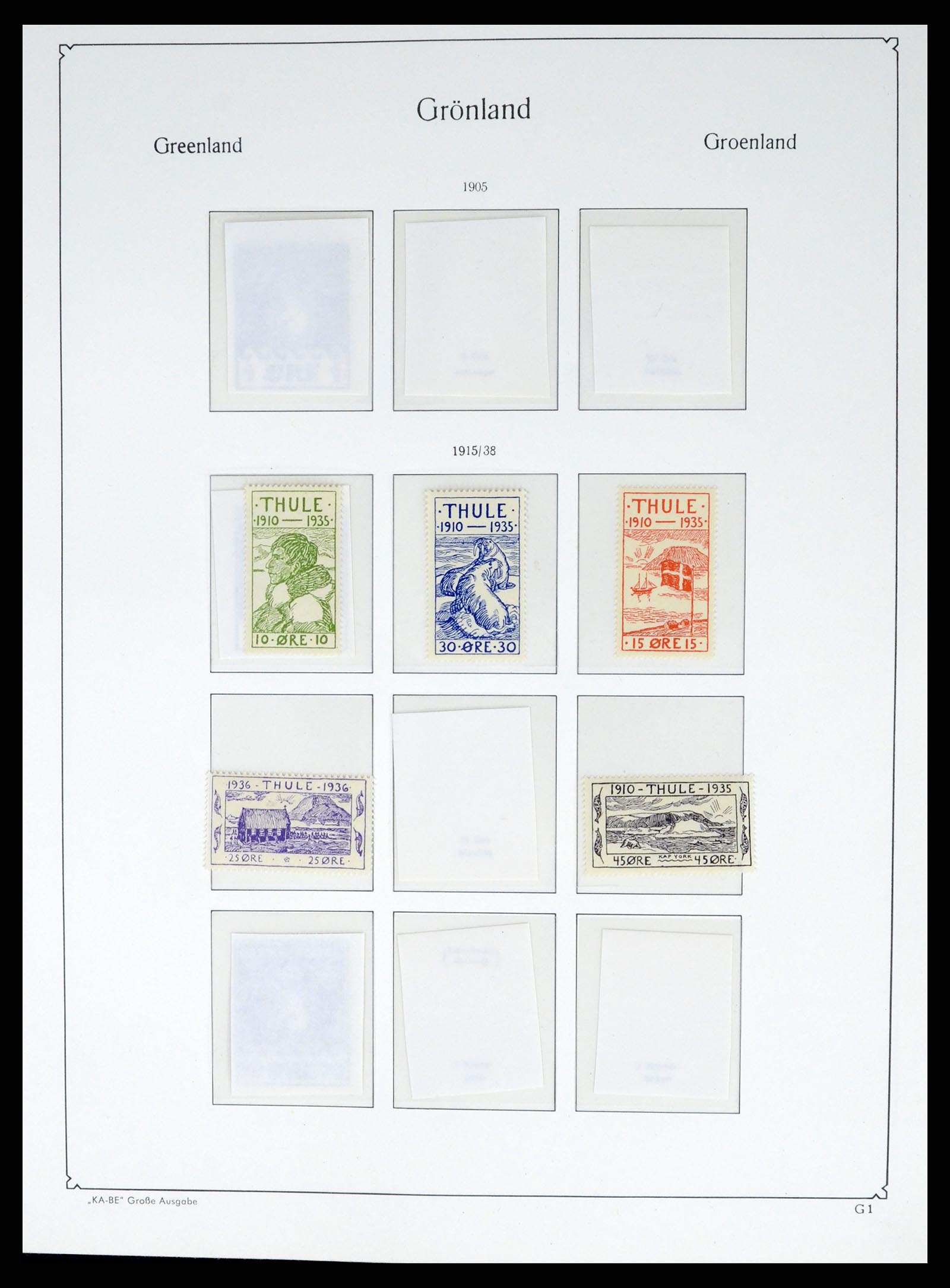 37405 005 - Postzegelverzameling 37405 Groenland 1905-2014.
