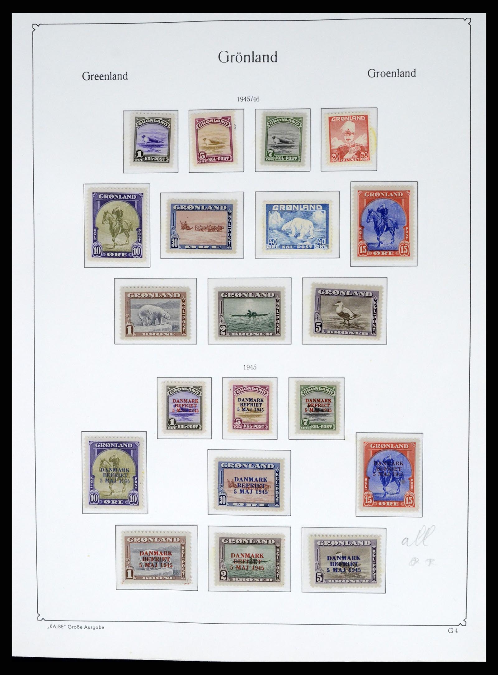 37405 007 - Postzegelverzameling 37405 Groenland 1905-2014.