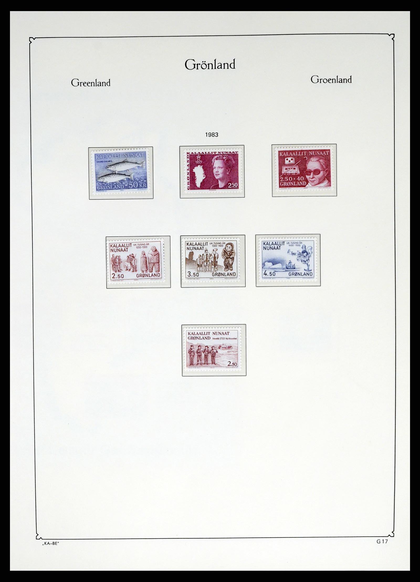 37405 024 - Postzegelverzameling 37405 Groenland 1905-2014.