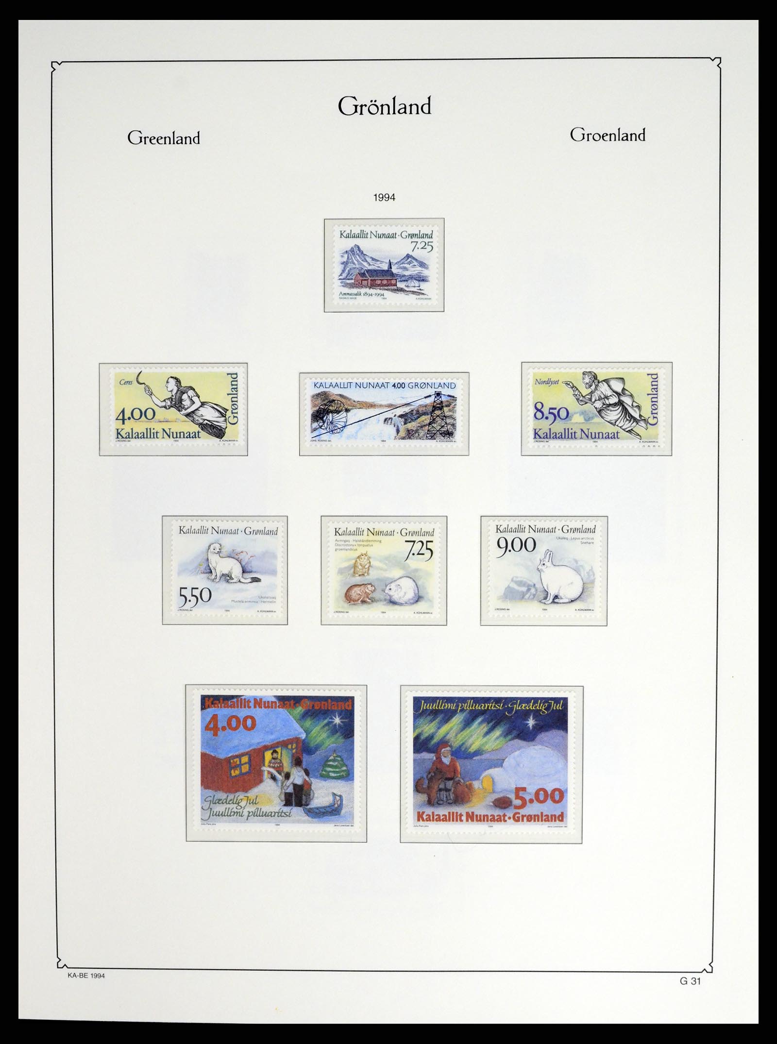 37405 044 - Postzegelverzameling 37405 Groenland 1905-2014.