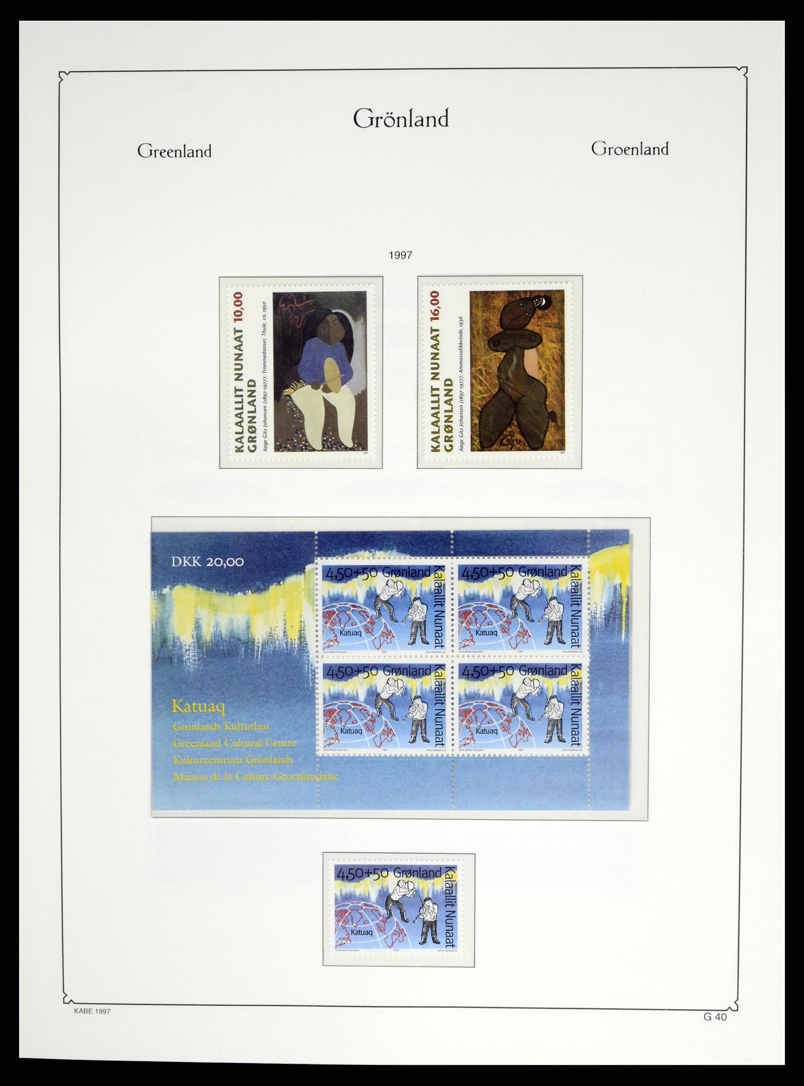 37405 053 - Postzegelverzameling 37405 Groenland 1905-2014.