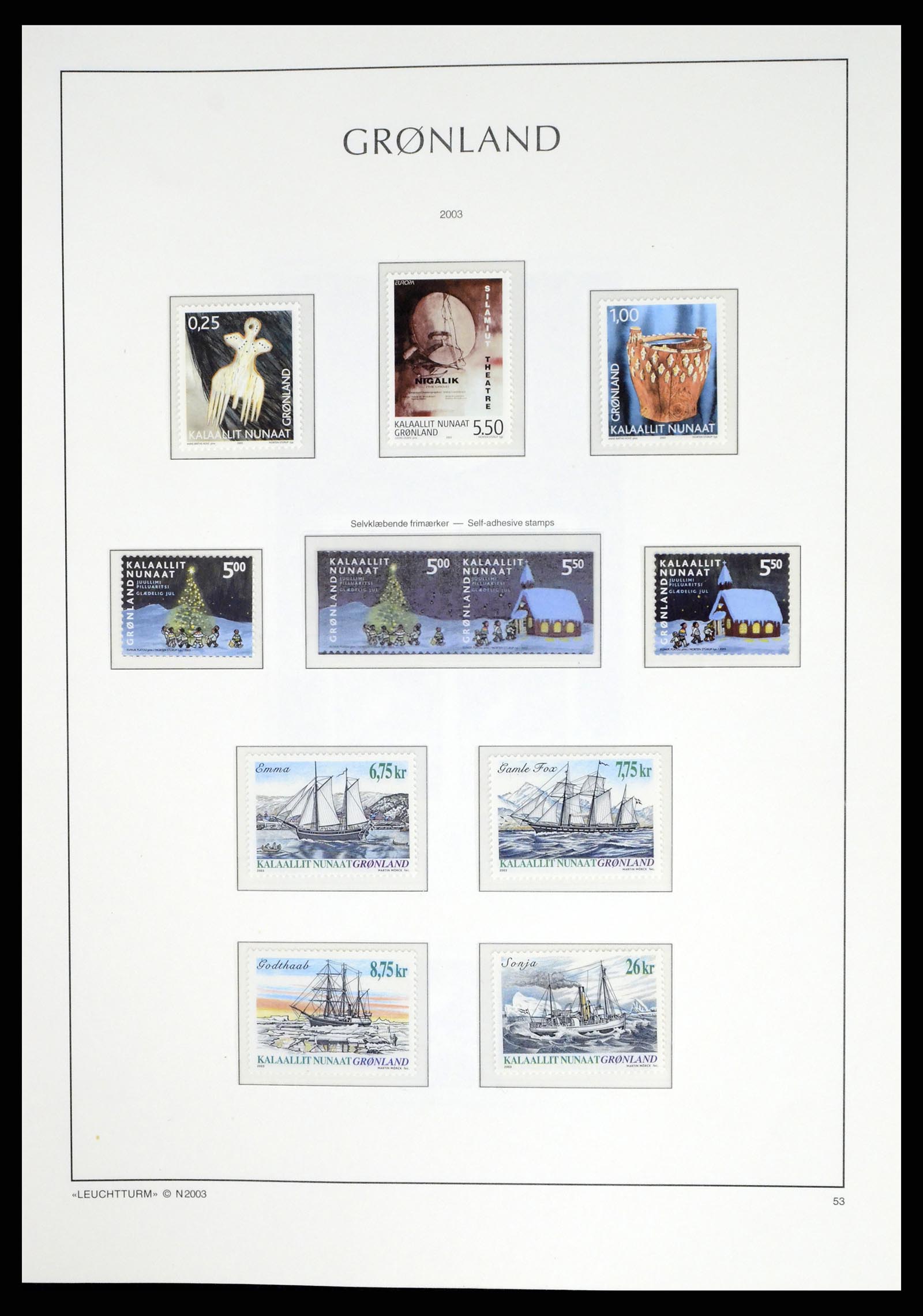37405 073 - Postzegelverzameling 37405 Groenland 1905-2014.