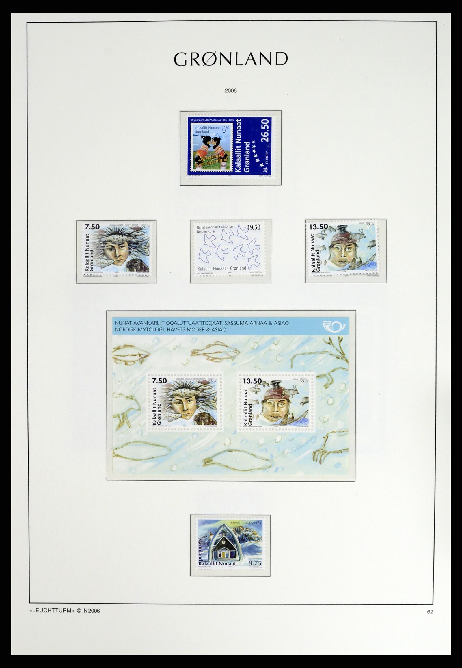 37405 082 - Postzegelverzameling 37405 Groenland 1905-2014.