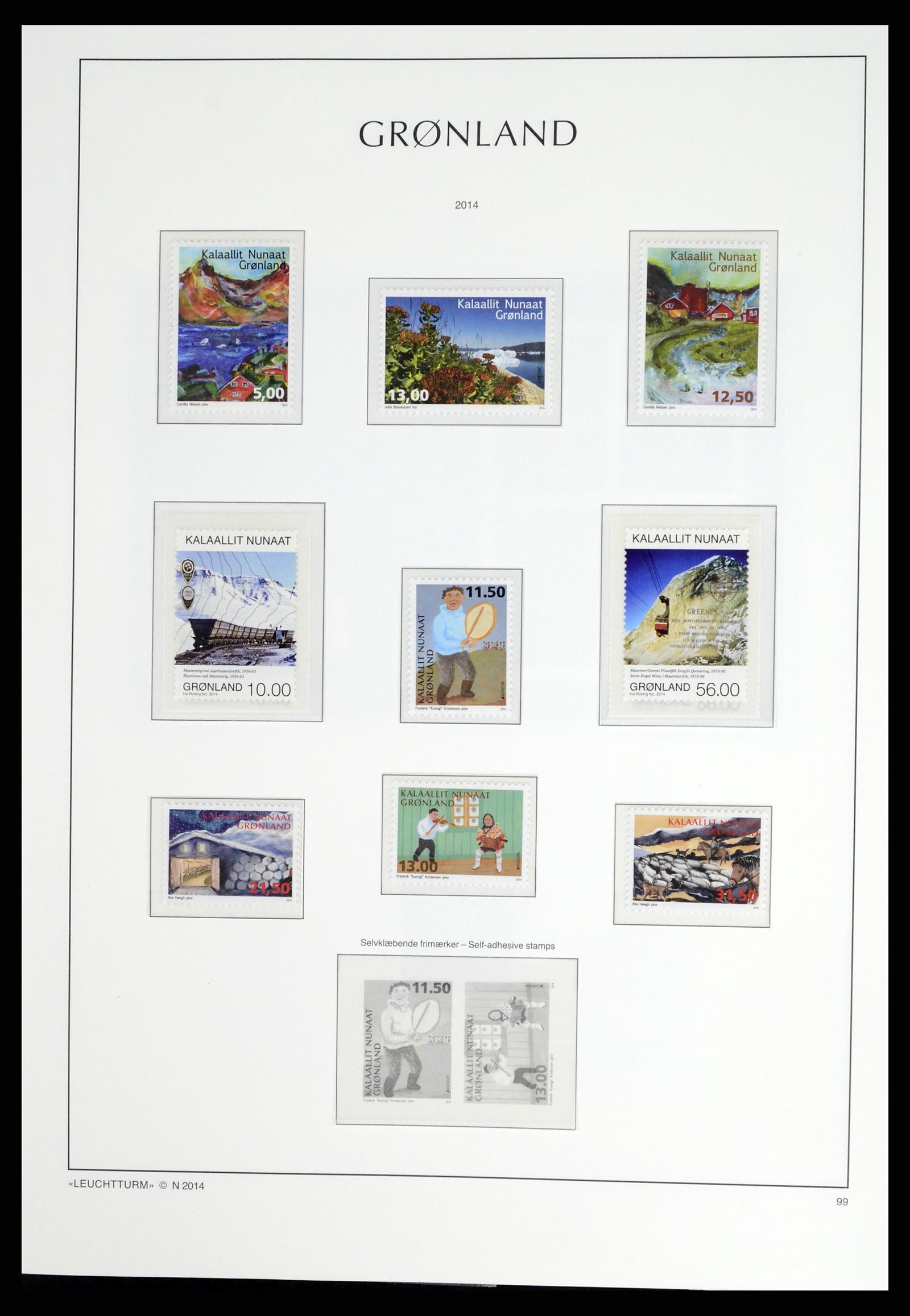 37405 120 - Postzegelverzameling 37405 Groenland 1905-2014.