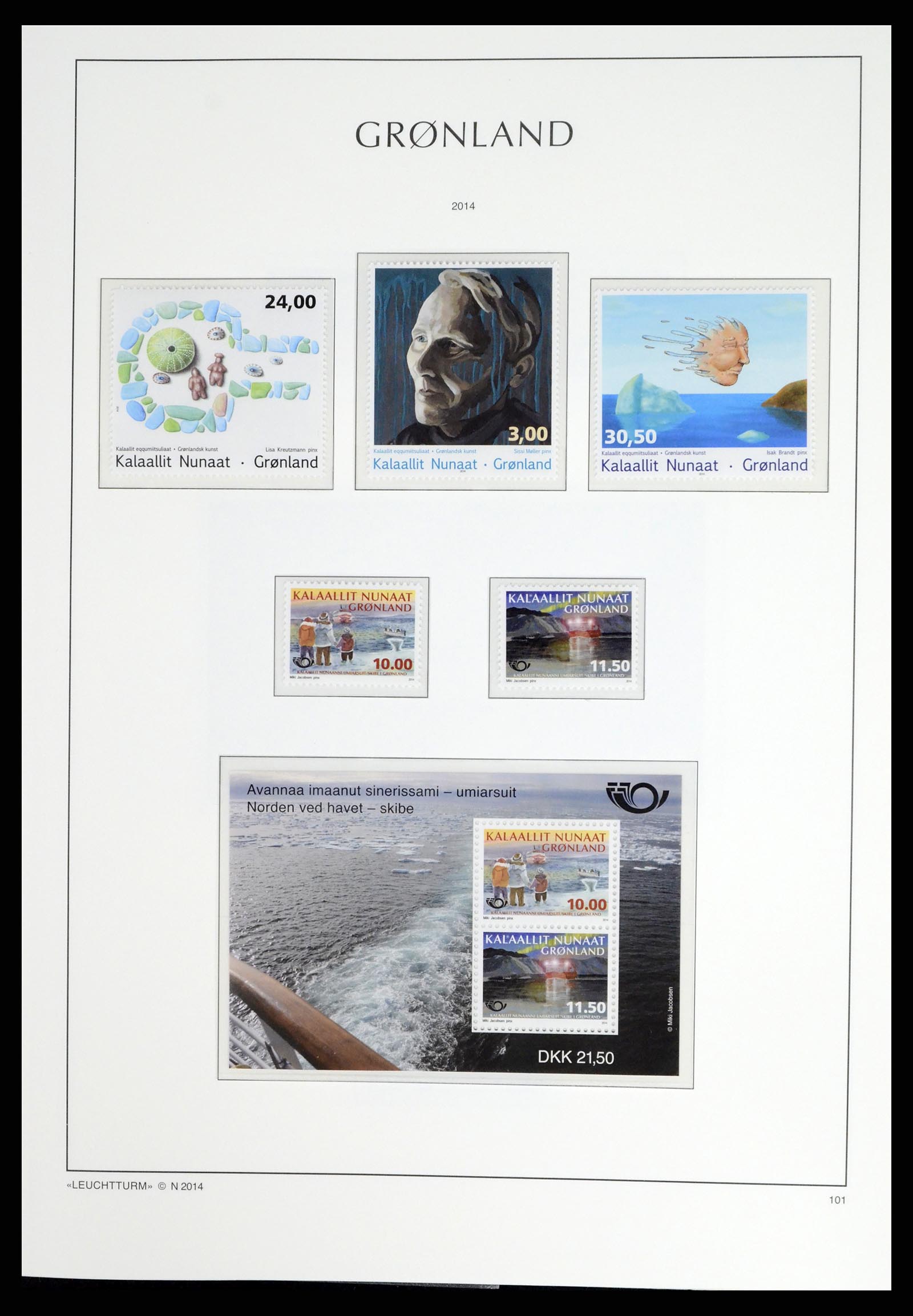 37405 122 - Postzegelverzameling 37405 Groenland 1905-2014.