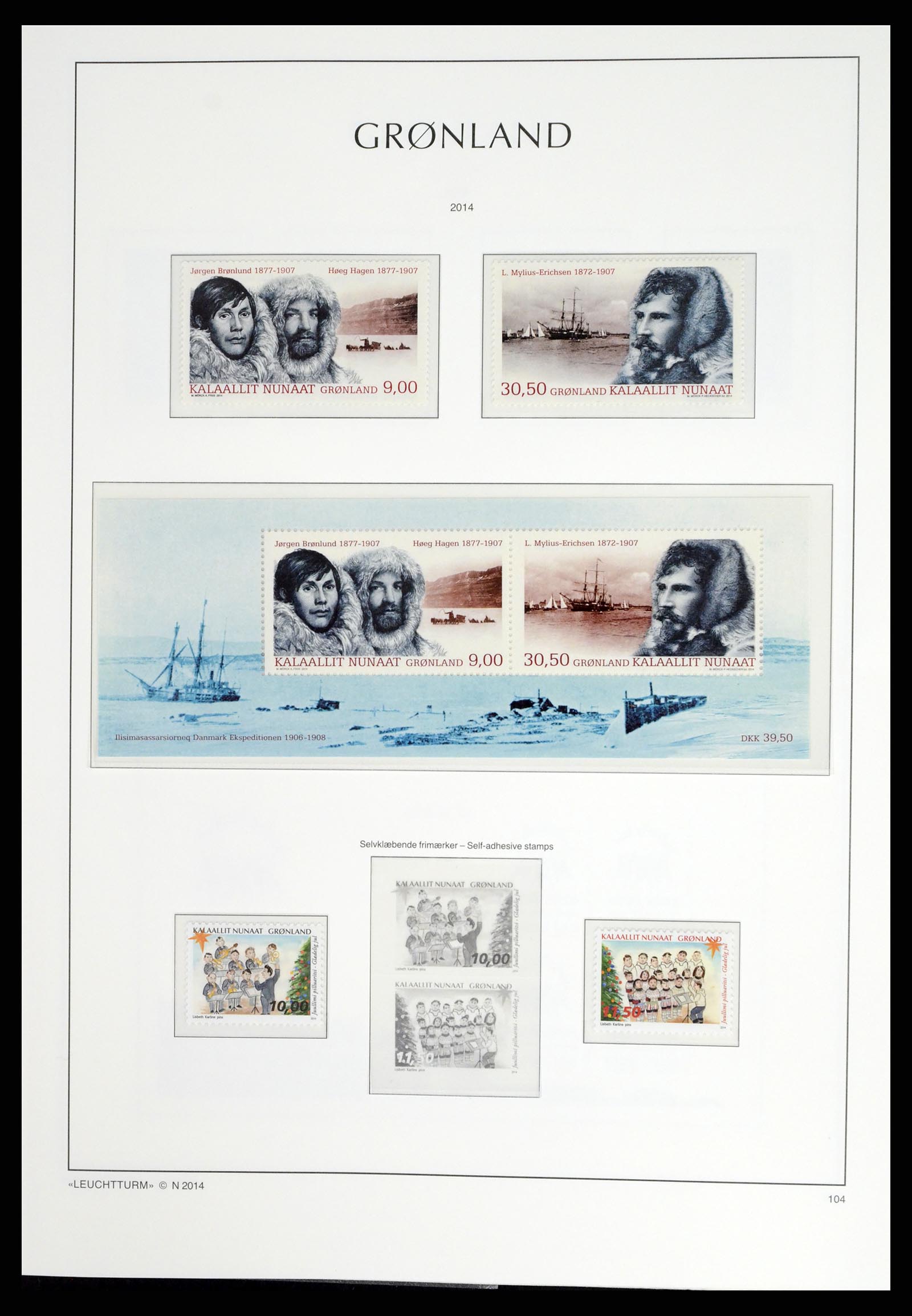 37405 125 - Postzegelverzameling 37405 Groenland 1905-2014.