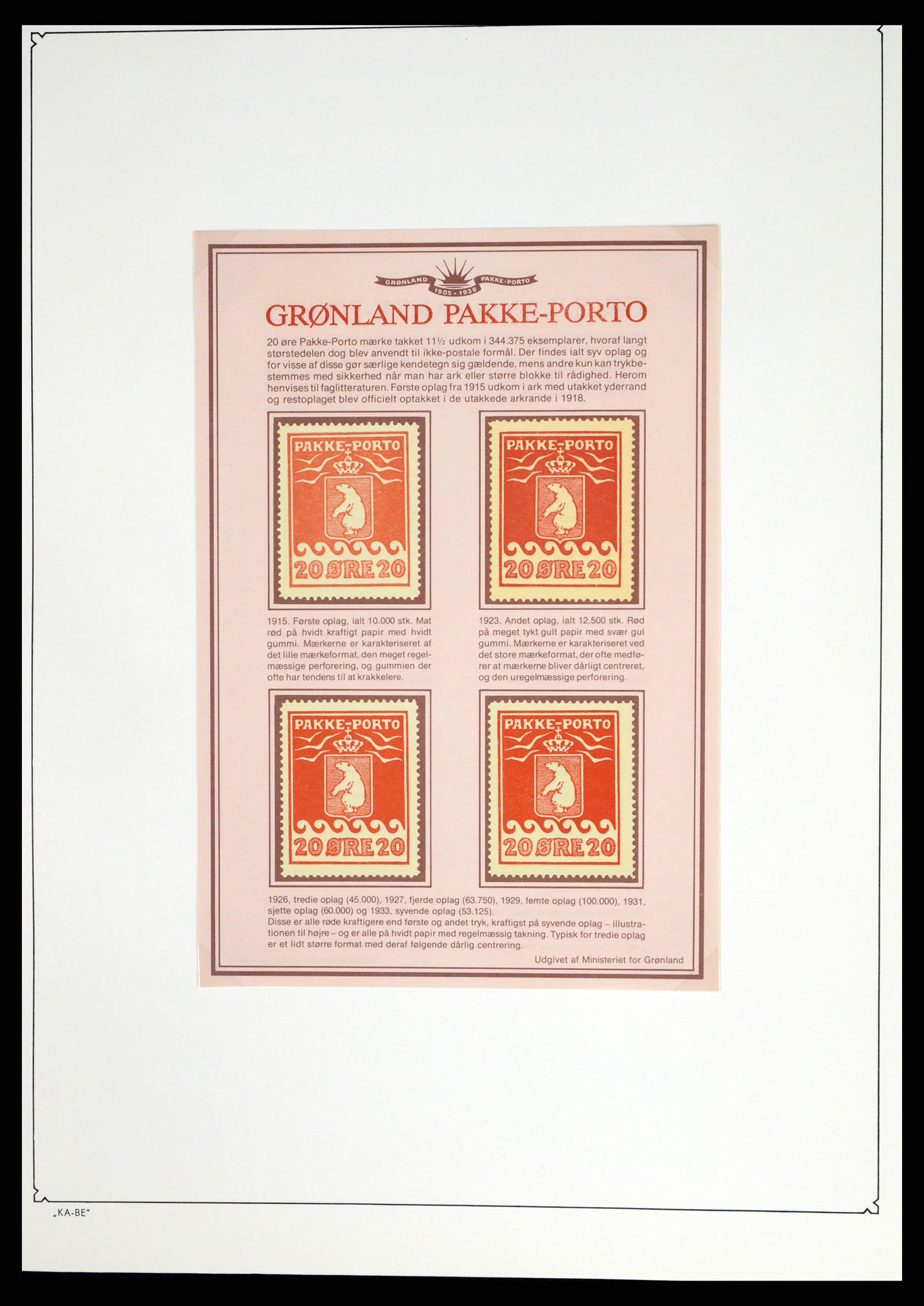 37405 133 - Postzegelverzameling 37405 Groenland 1905-2014.