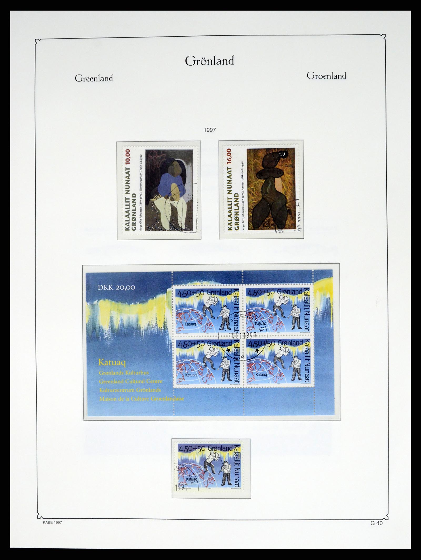 37406 043 - Postzegelverzameling 37406 Groenland 1938-2014.