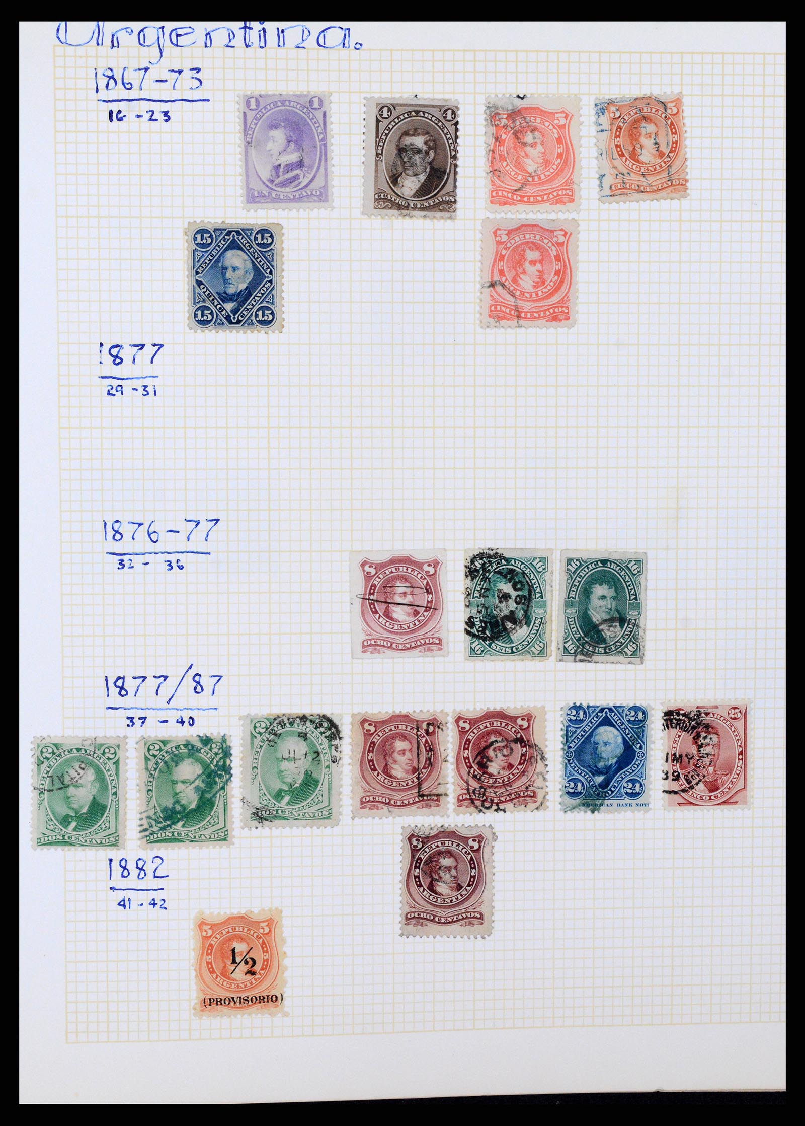 37408 001 - Postzegelverzameling 37408 Latijns Amerika 1846-1940.