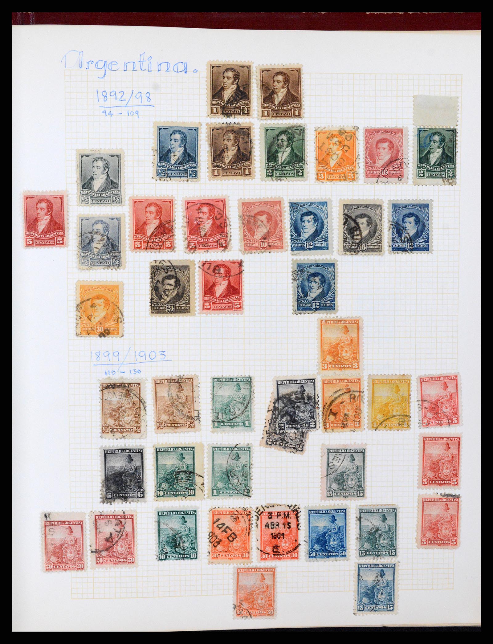 37408 004 - Postzegelverzameling 37408 Latijns Amerika 1846-1940.