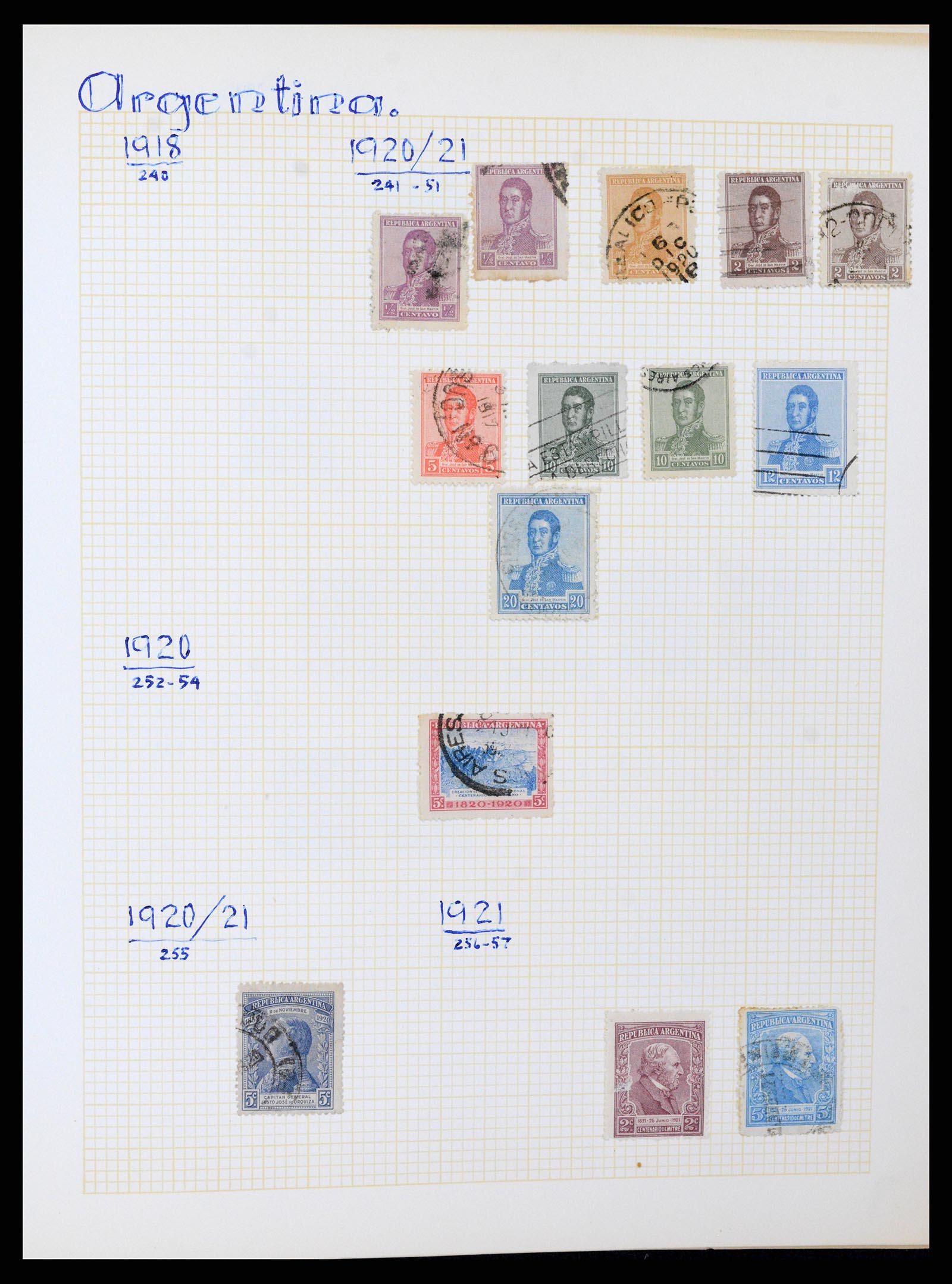 37408 010 - Postzegelverzameling 37408 Latijns Amerika 1846-1940.
