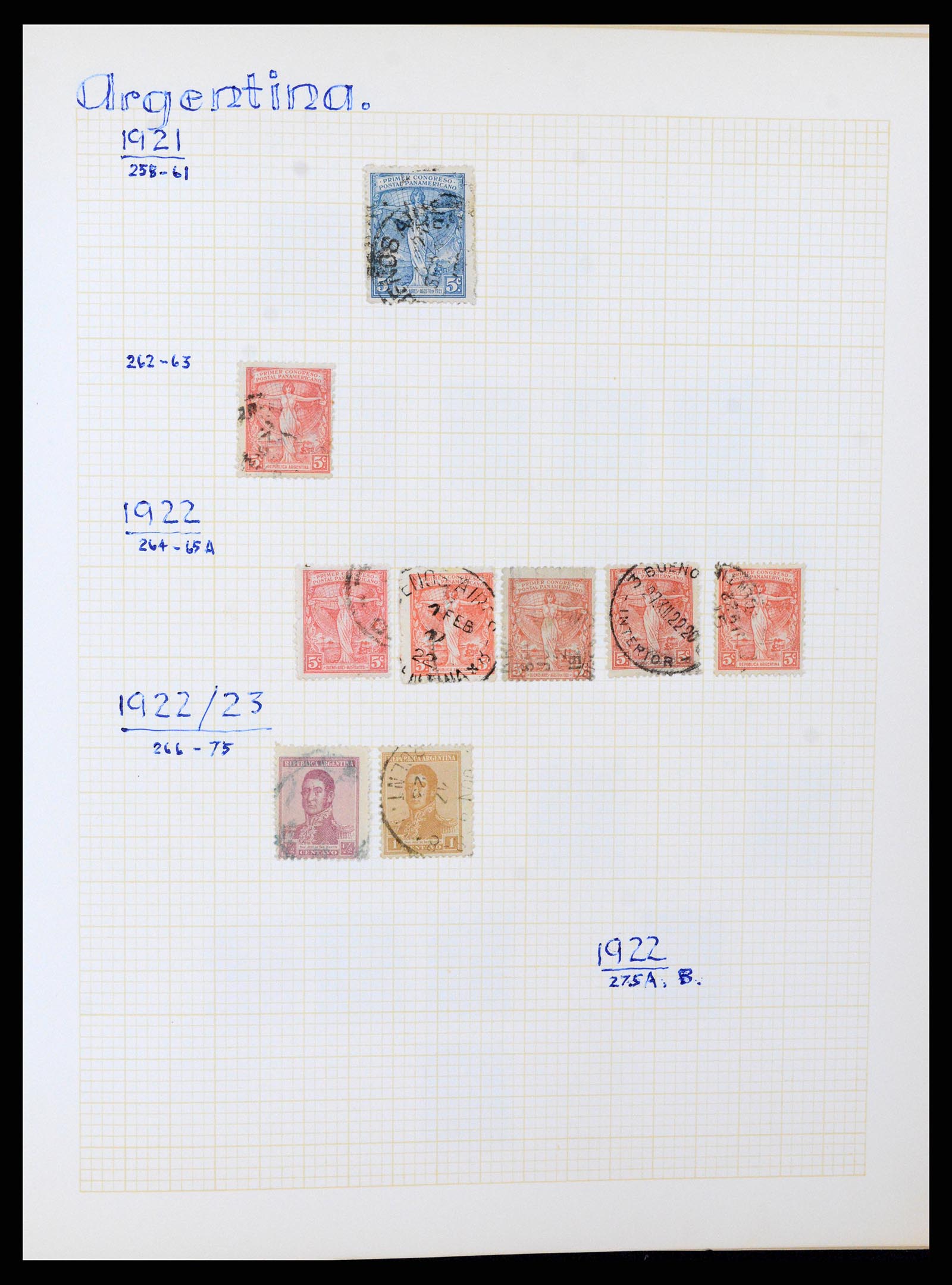 37408 011 - Postzegelverzameling 37408 Latijns Amerika 1846-1940.