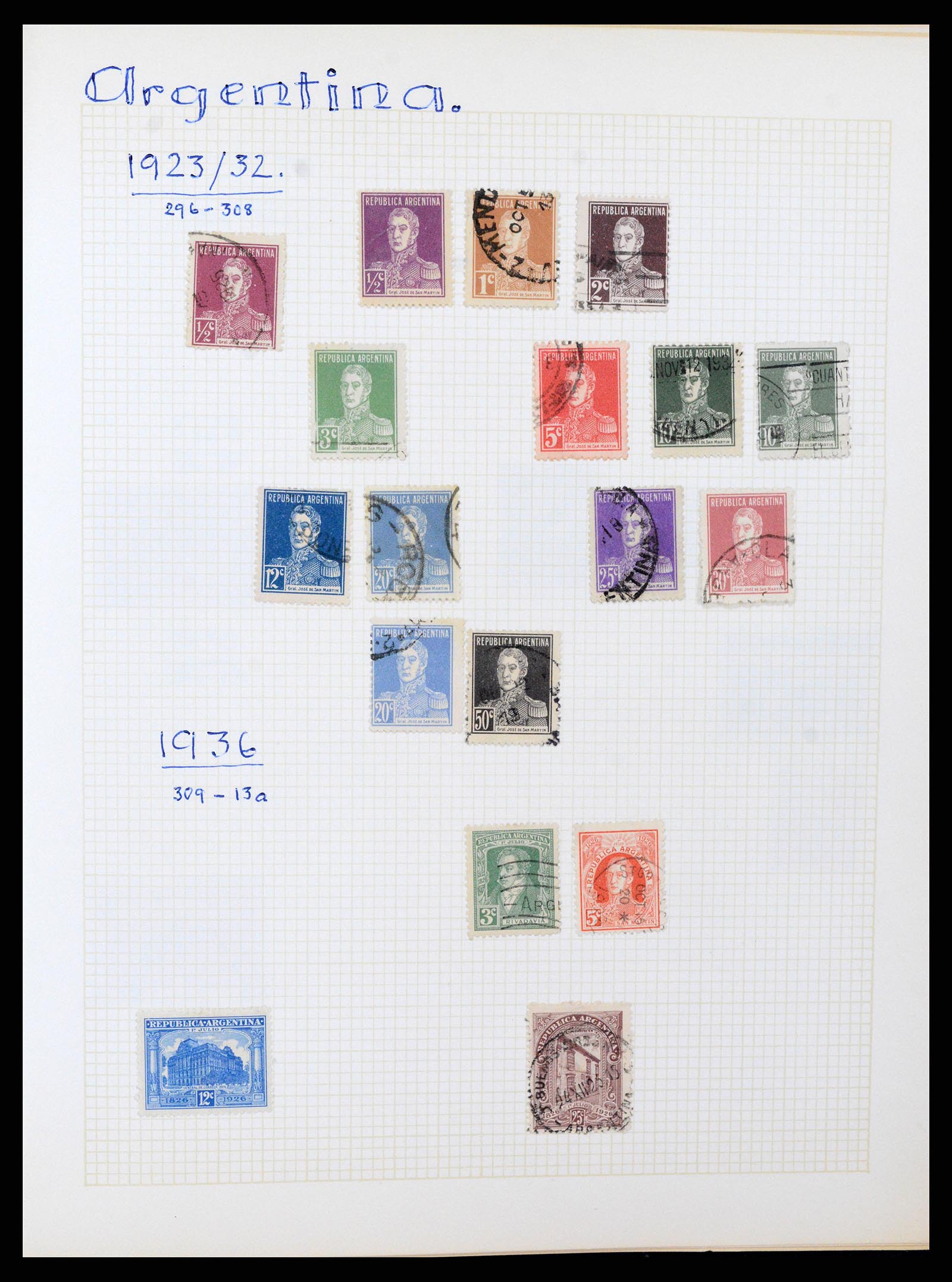 37408 013 - Postzegelverzameling 37408 Latijns Amerika 1846-1940.