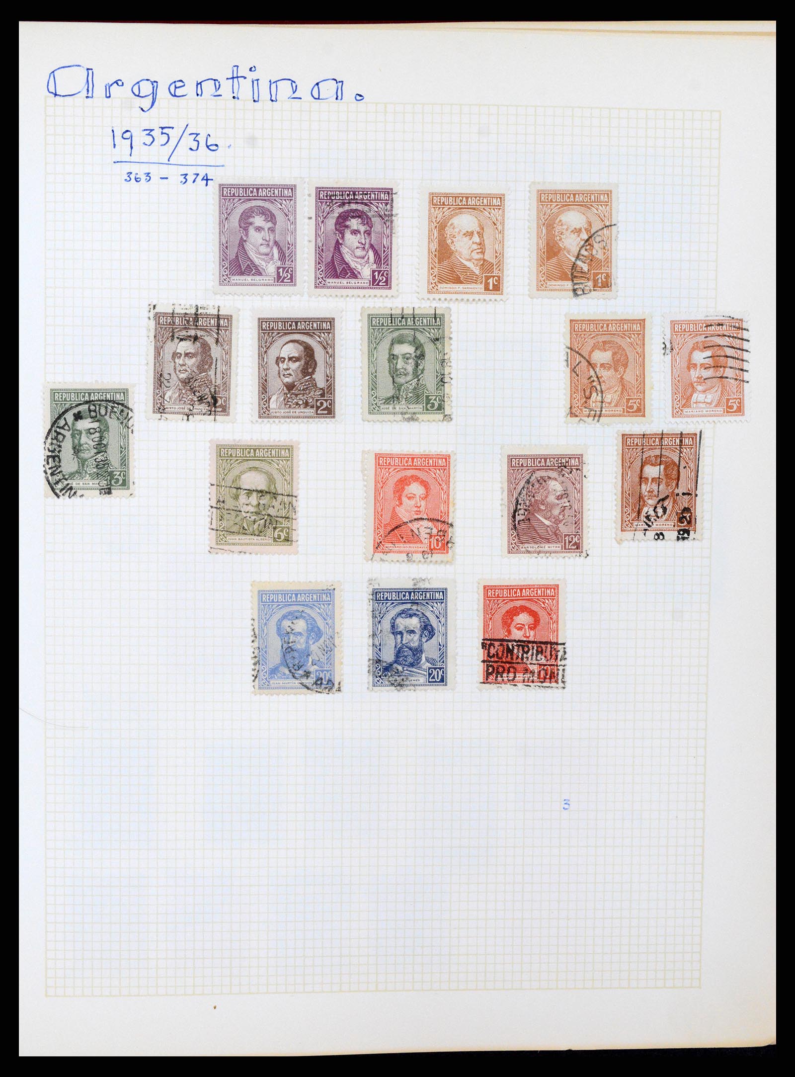 37408 016 - Postzegelverzameling 37408 Latijns Amerika 1846-1940.