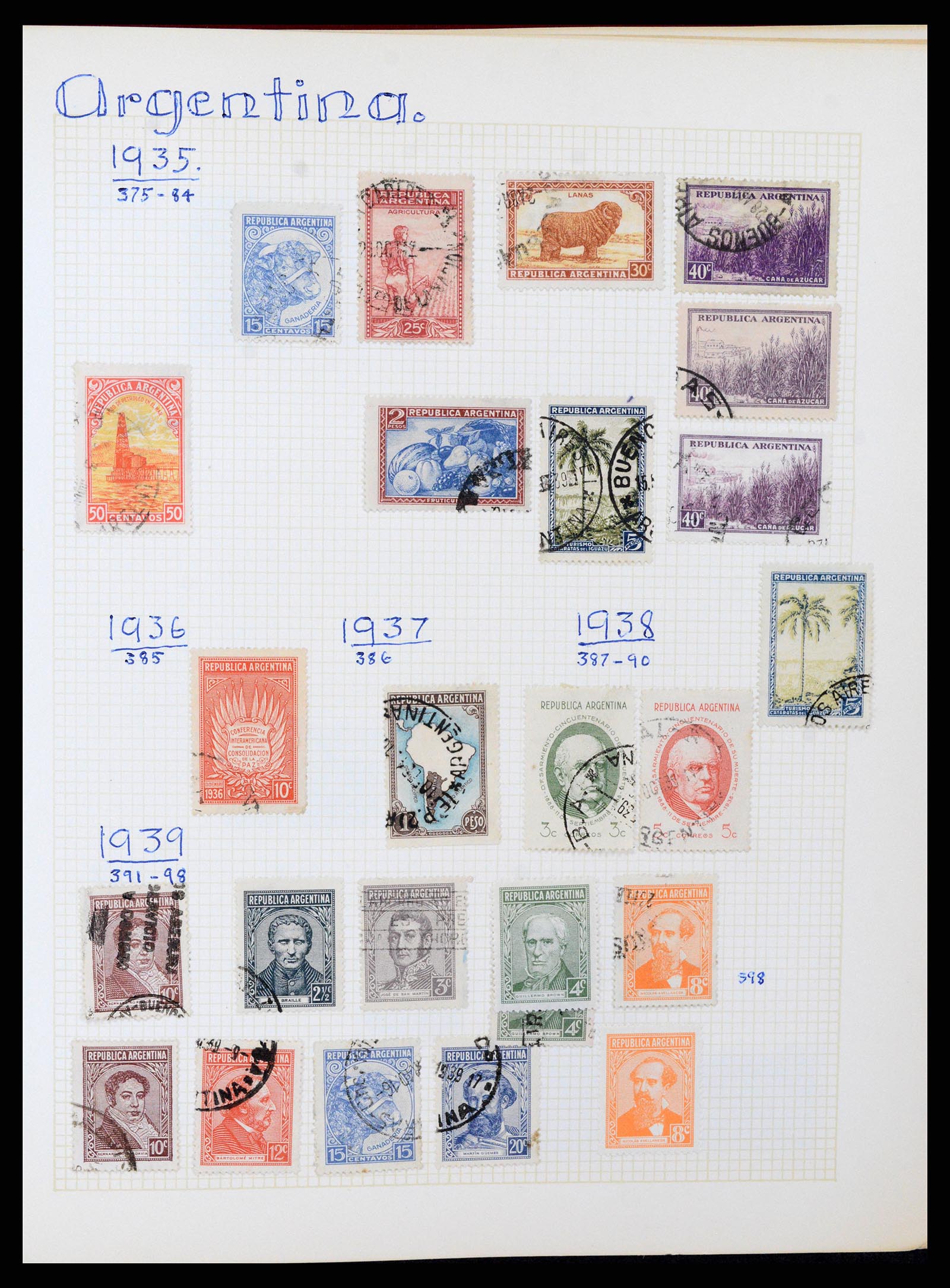 37408 017 - Postzegelverzameling 37408 Latijns Amerika 1846-1940.