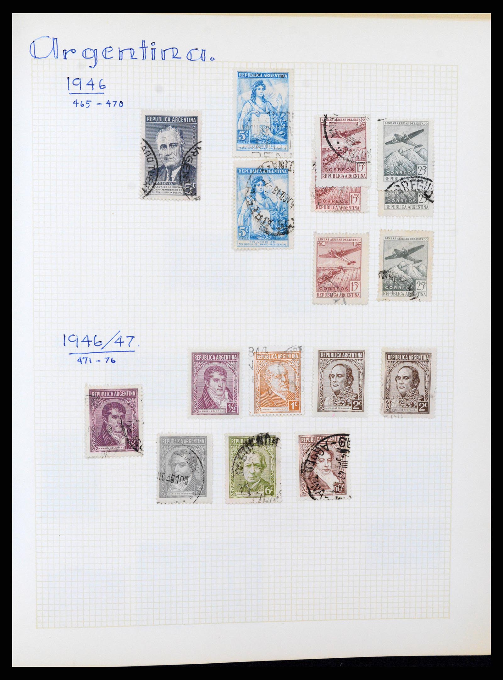37408 021 - Postzegelverzameling 37408 Latijns Amerika 1846-1940.
