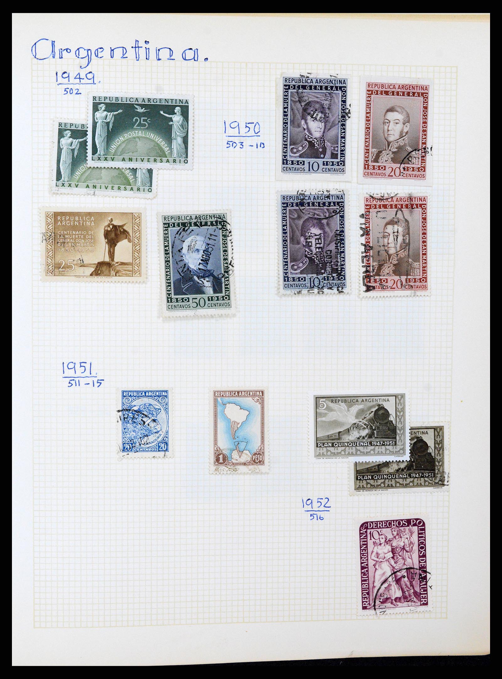 37408 024 - Postzegelverzameling 37408 Latijns Amerika 1846-1940.