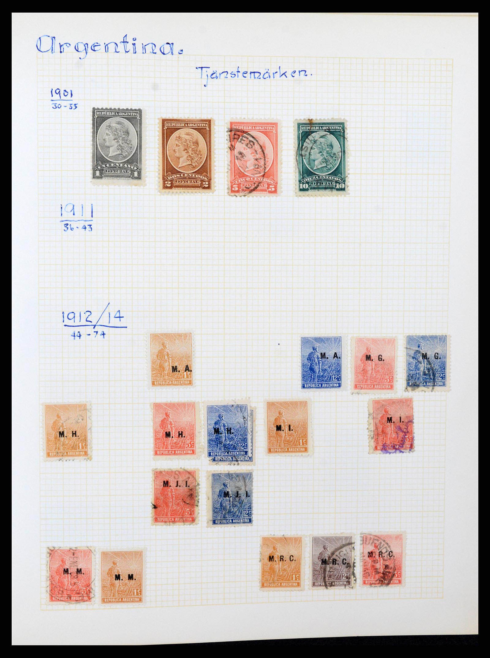 37408 031 - Postzegelverzameling 37408 Latijns Amerika 1846-1940.