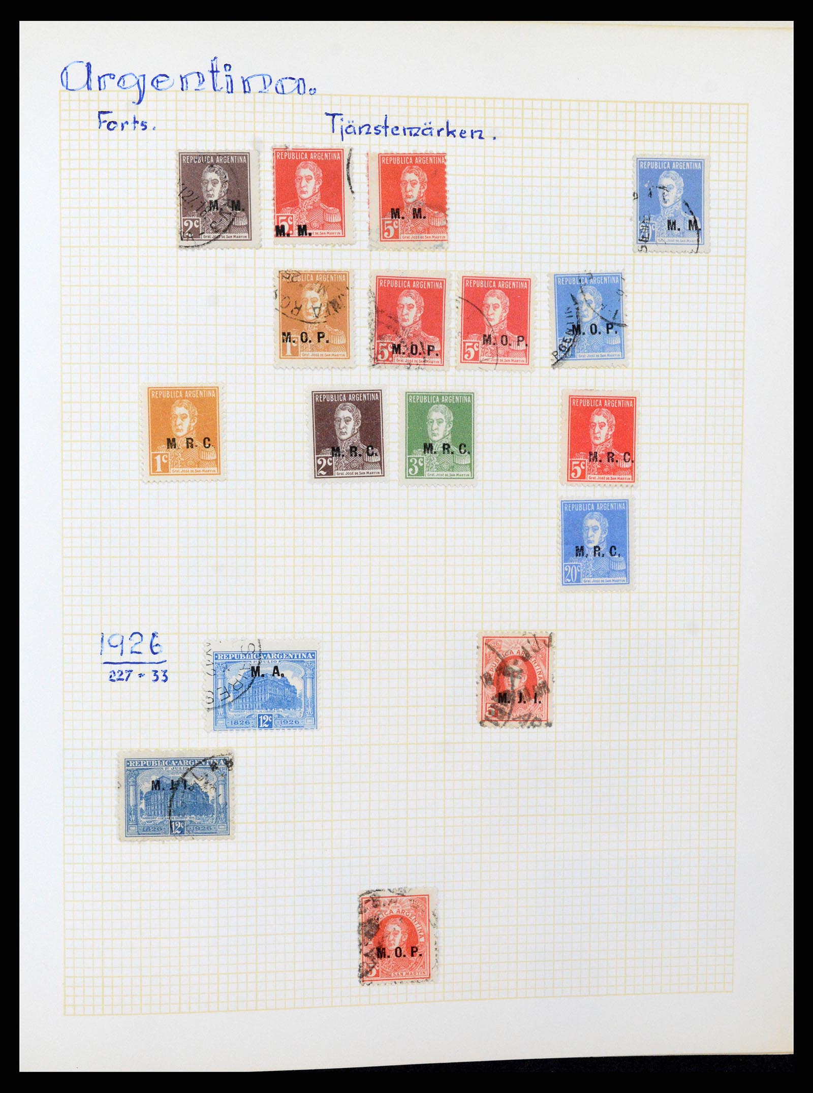 37408 036 - Postzegelverzameling 37408 Latijns Amerika 1846-1940.