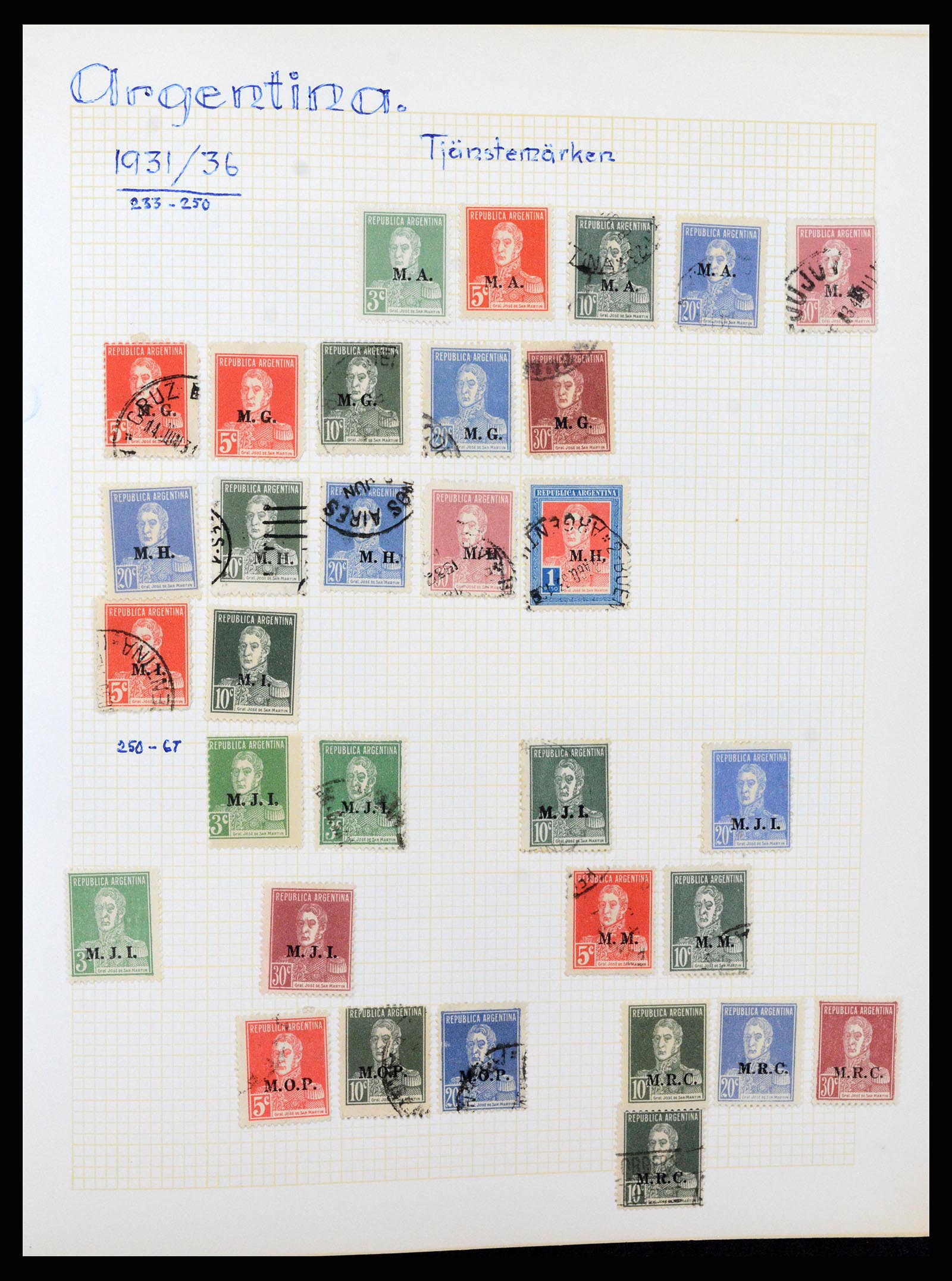 37408 037 - Postzegelverzameling 37408 Latijns Amerika 1846-1940.