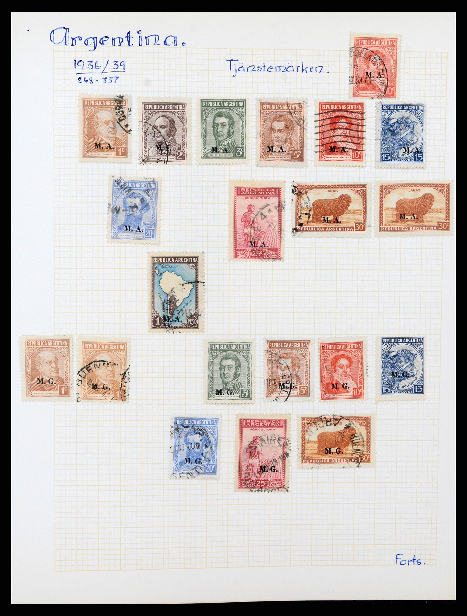 37408 038 - Postzegelverzameling 37408 Latijns Amerika 1846-1940.