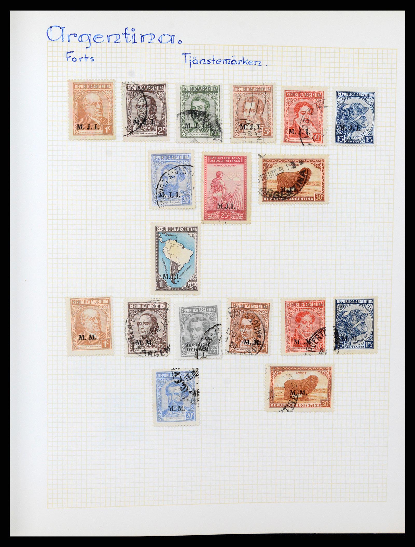37408 040 - Postzegelverzameling 37408 Latijns Amerika 1846-1940.