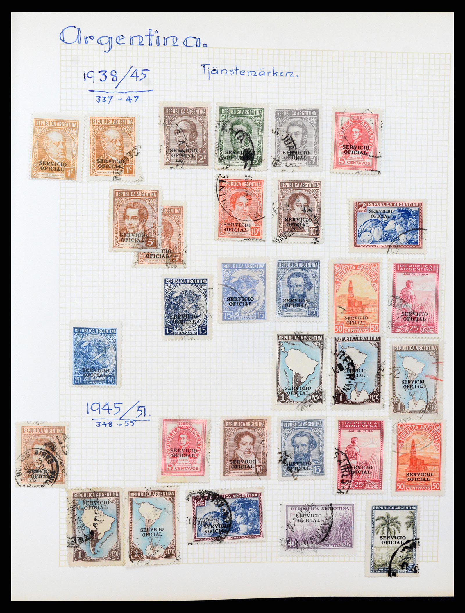 37408 042 - Postzegelverzameling 37408 Latijns Amerika 1846-1940.