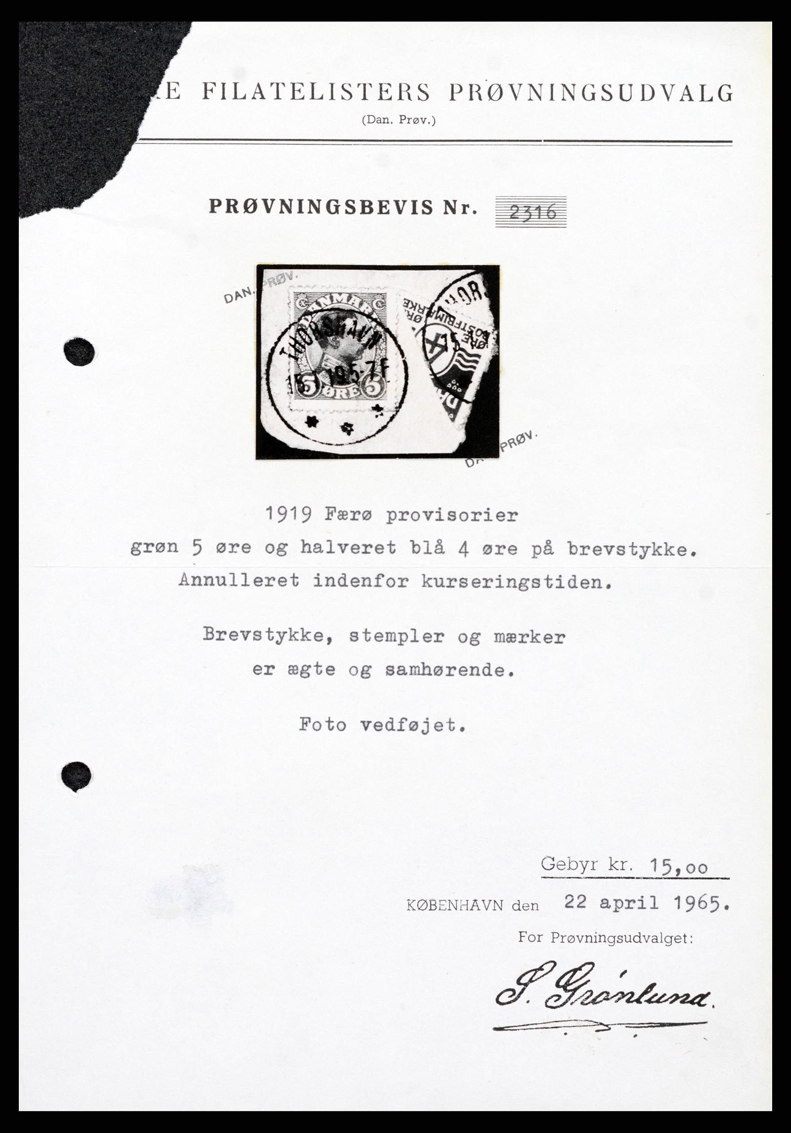 37410 001 - Postzegelverzameling 37410 Faeroer 1919-1941.