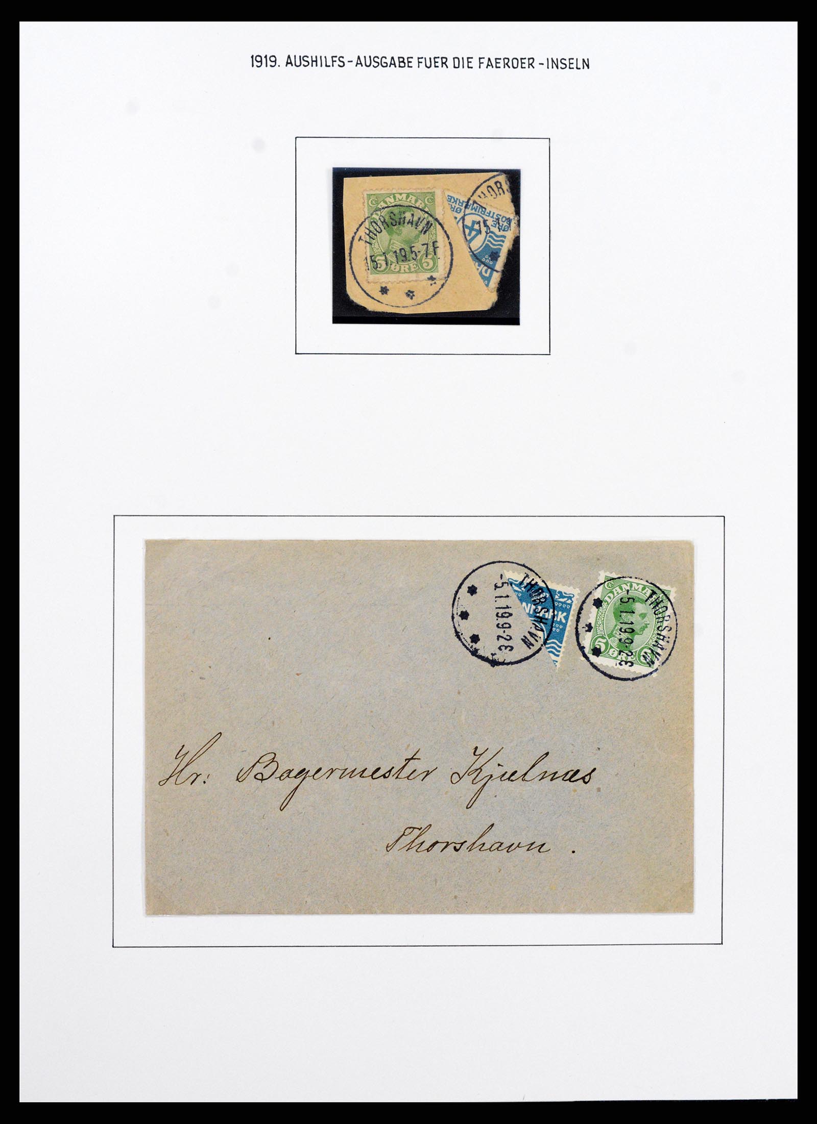 37410 002 - Postzegelverzameling 37410 Faeroer 1919-1941.