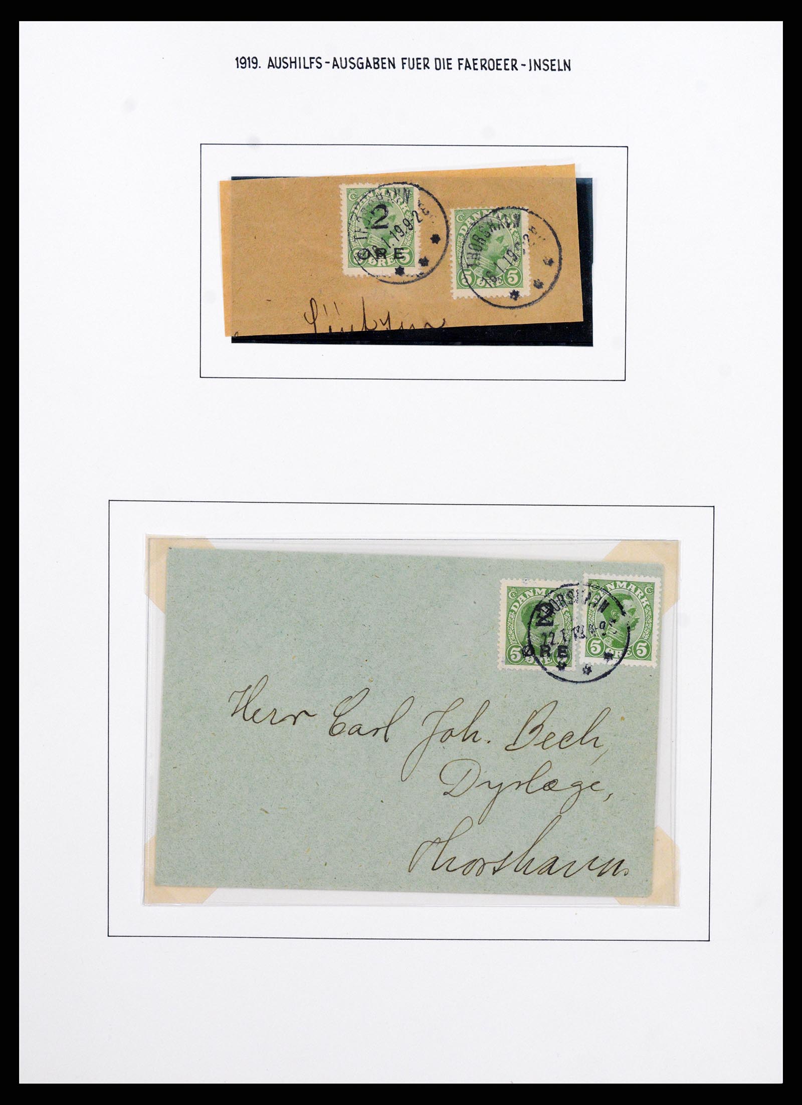 37410 005 - Postzegelverzameling 37410 Faeroer 1919-1941.