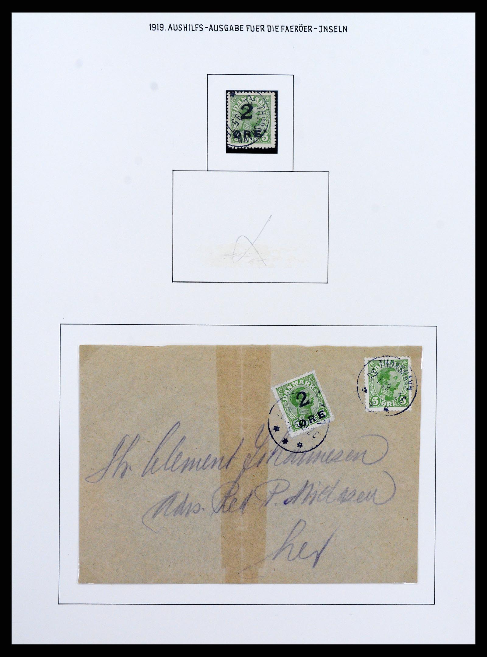 37410 007 - Postzegelverzameling 37410 Faeroer 1919-1941.