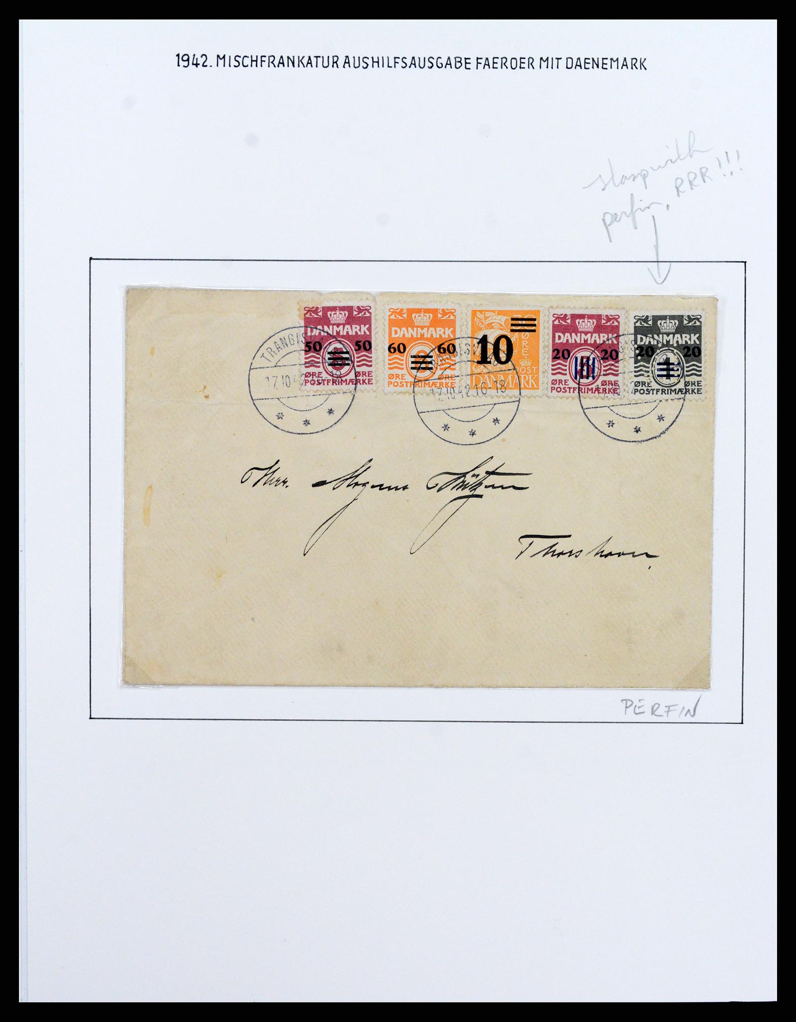 37410 009 - Postzegelverzameling 37410 Faeroer 1919-1941.
