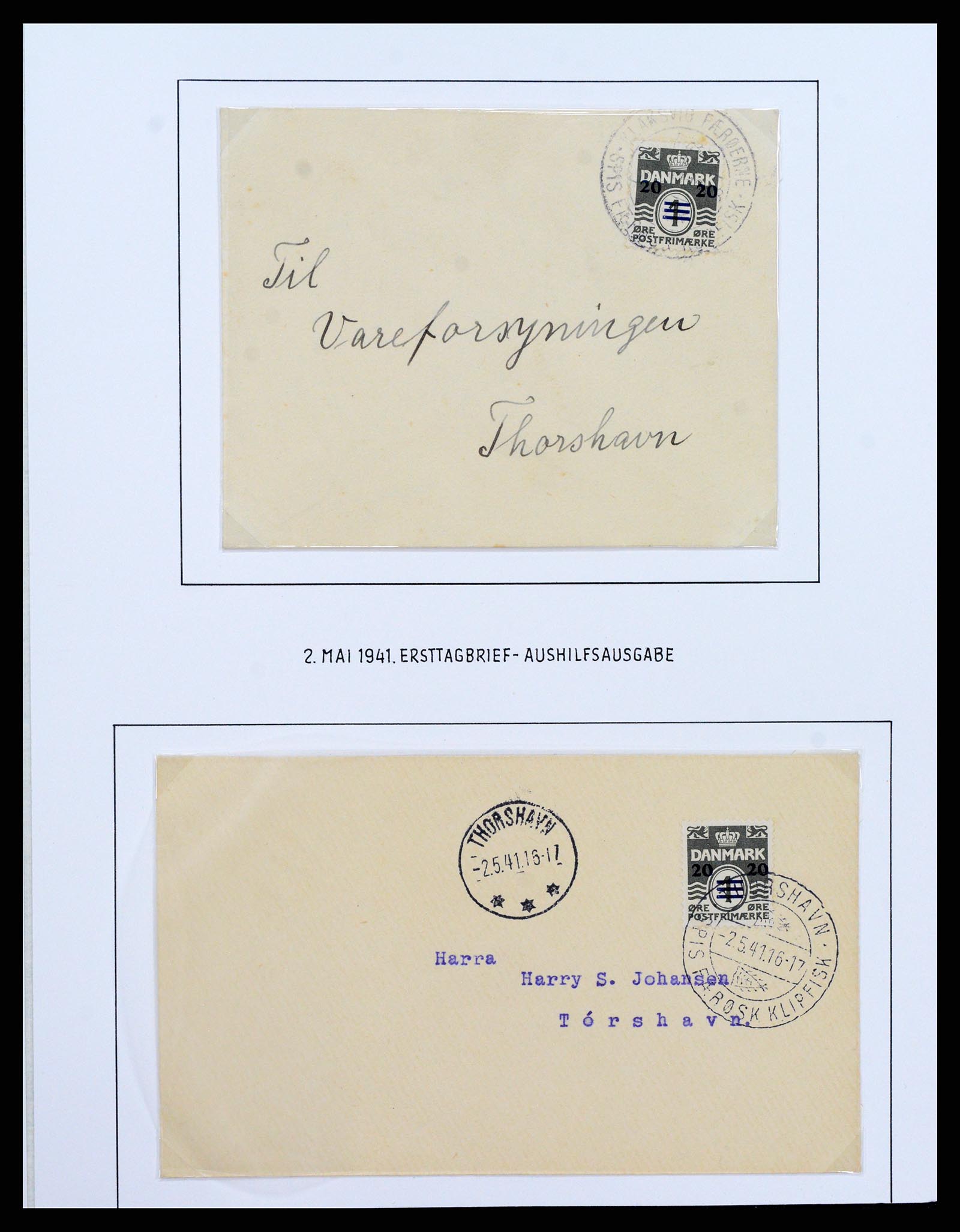37410 011 - Postzegelverzameling 37410 Faeroer 1919-1941.