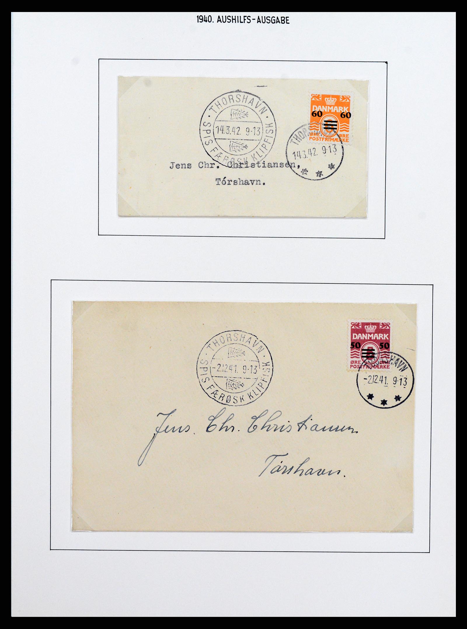 37410 018 - Postzegelverzameling 37410 Faeroer 1919-1941.