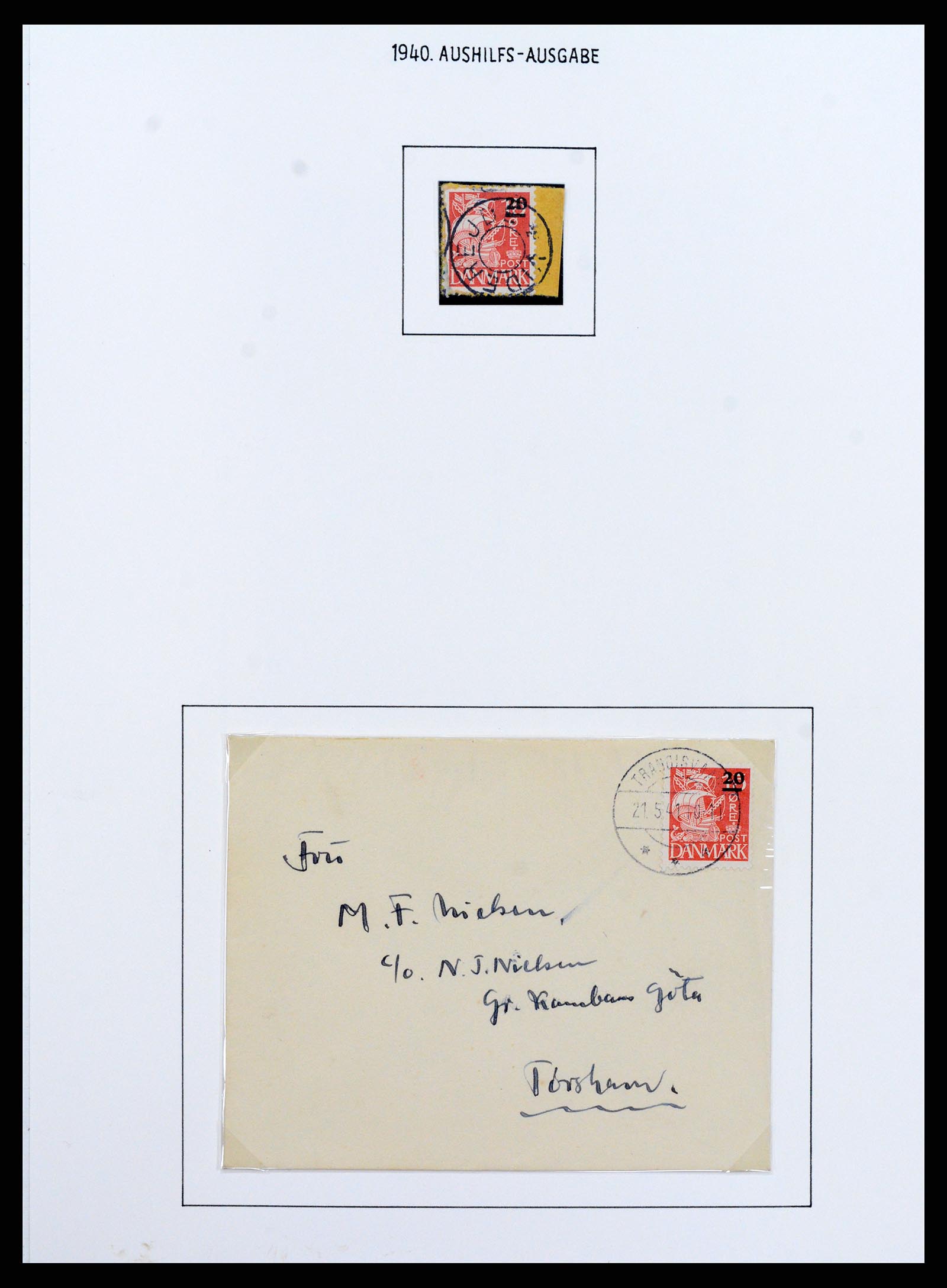 37410 022 - Postzegelverzameling 37410 Faeroer 1919-1941.