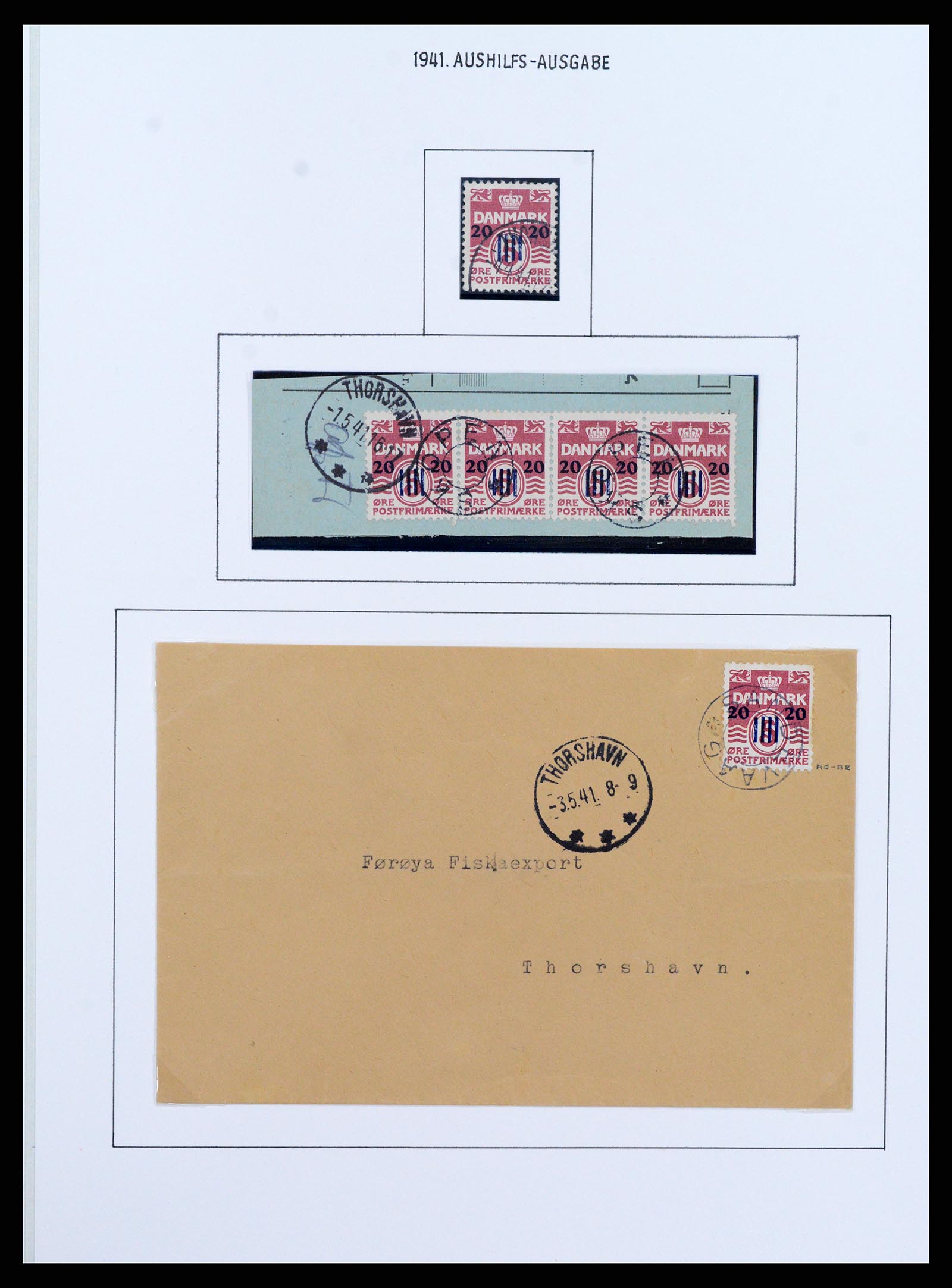 37410 024 - Postzegelverzameling 37410 Faeroer 1919-1941.