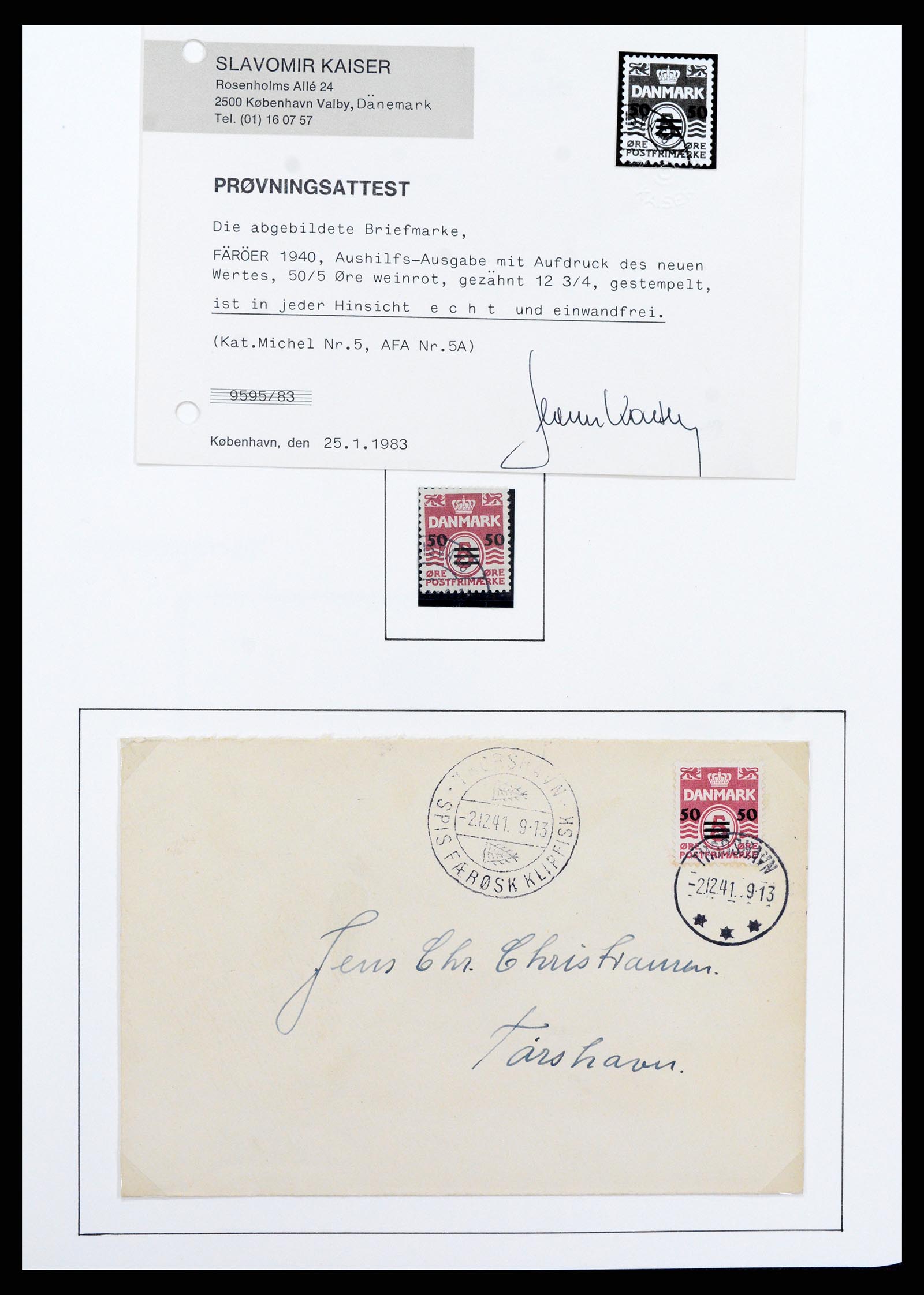 37410 026 - Postzegelverzameling 37410 Faeroer 1919-1941.