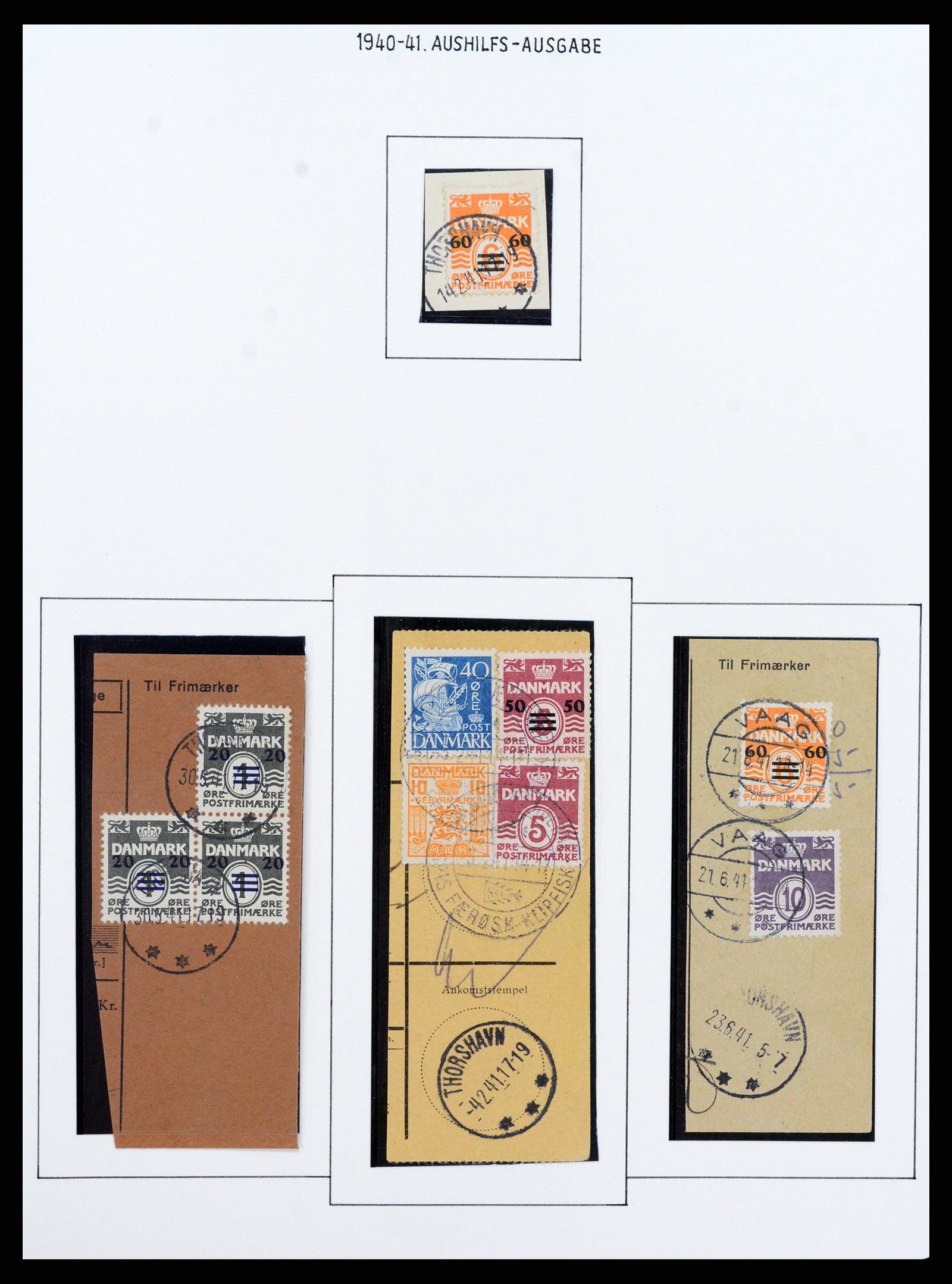 37410 030 - Postzegelverzameling 37410 Faeroer 1919-1941.