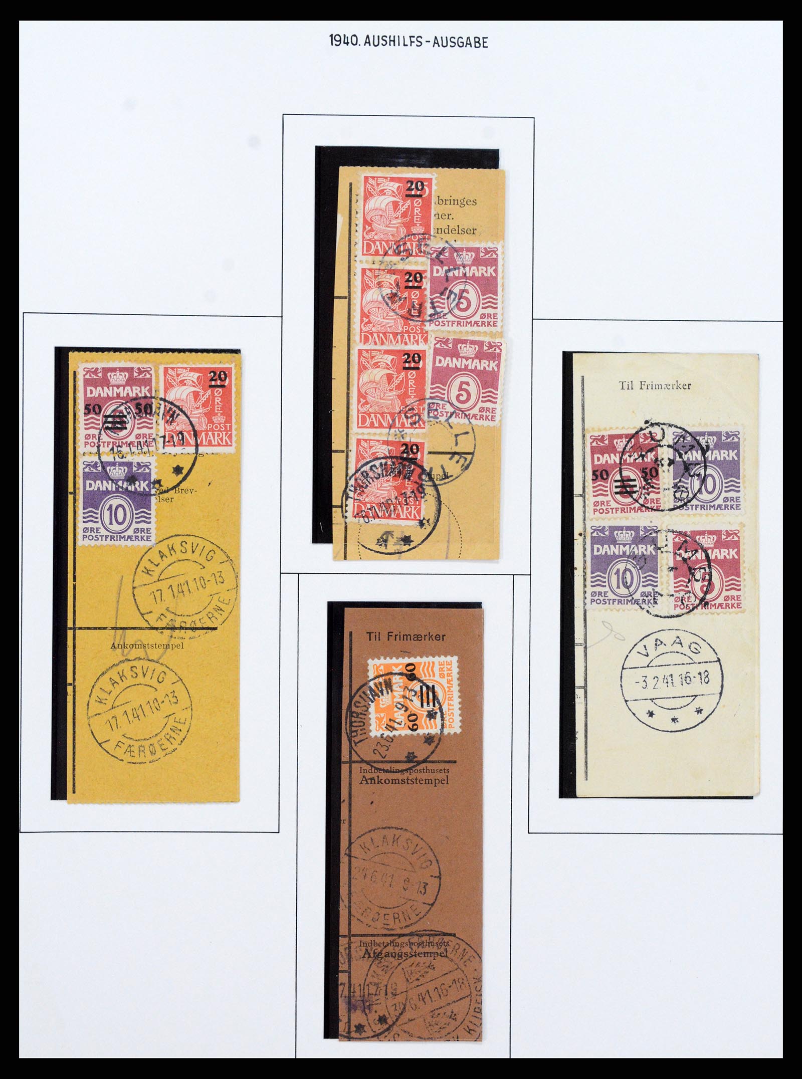 37410 031 - Postzegelverzameling 37410 Faeroer 1919-1941.