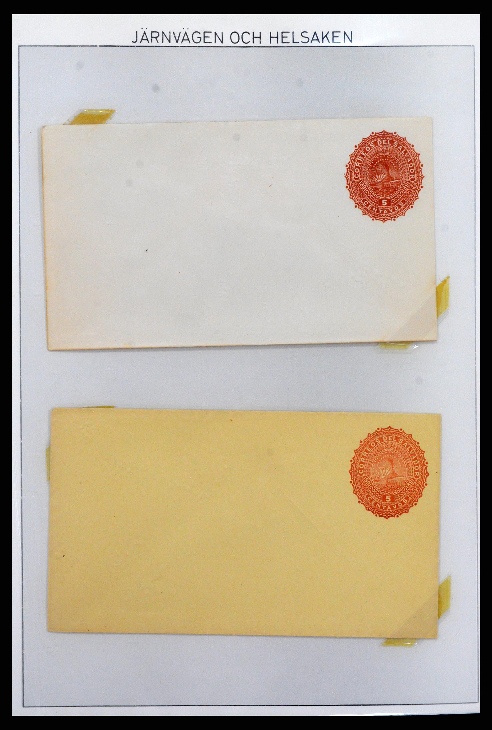 37412 009 - Postzegelverzameling 37412 El Salvador treinen 1891-1930.