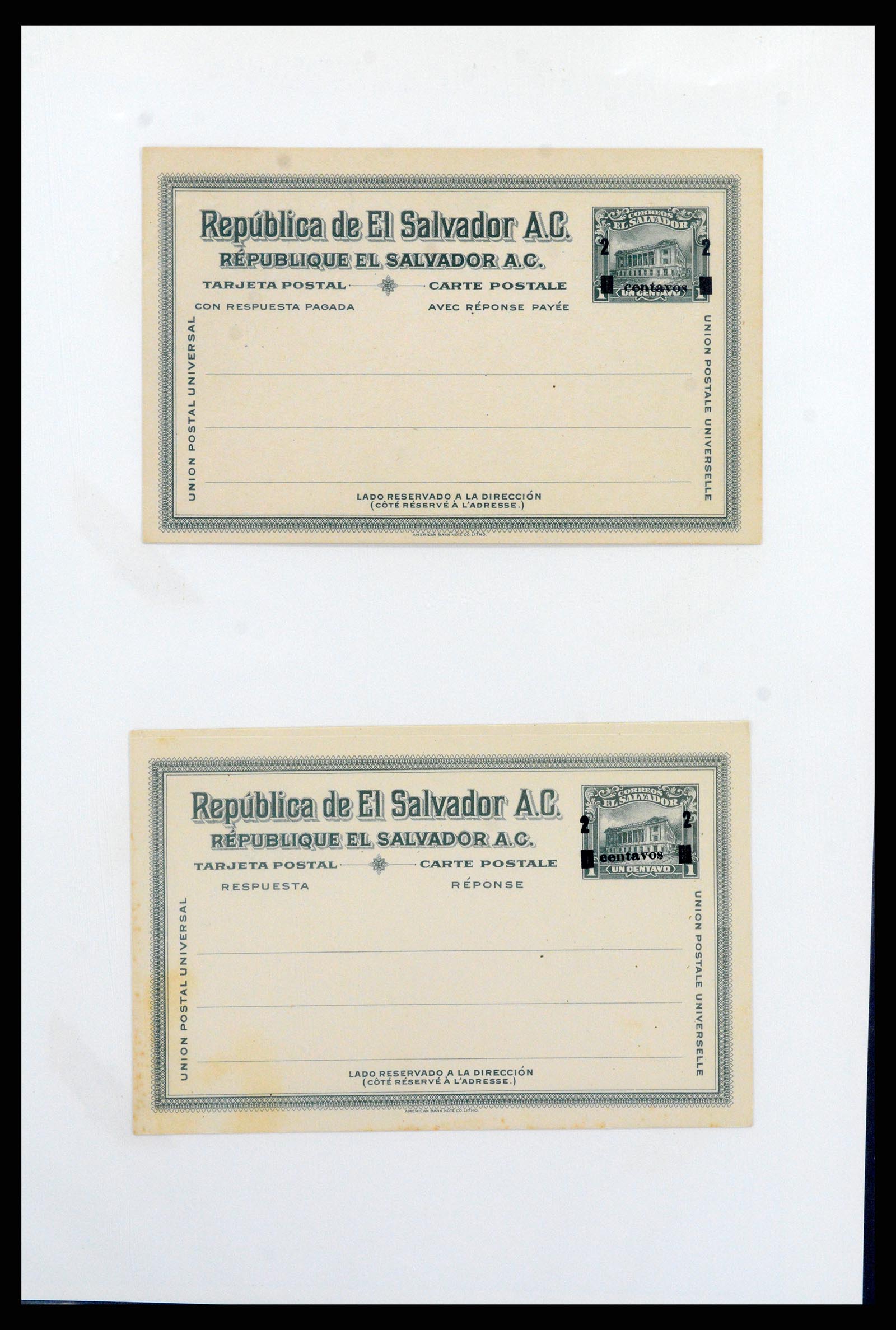 37412 026 - Postzegelverzameling 37412 El Salvador treinen 1891-1930.