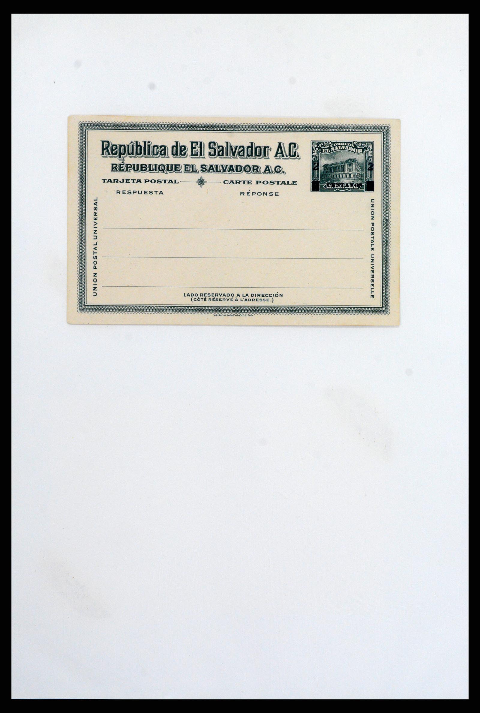 37412 028 - Postzegelverzameling 37412 El Salvador treinen 1891-1930.